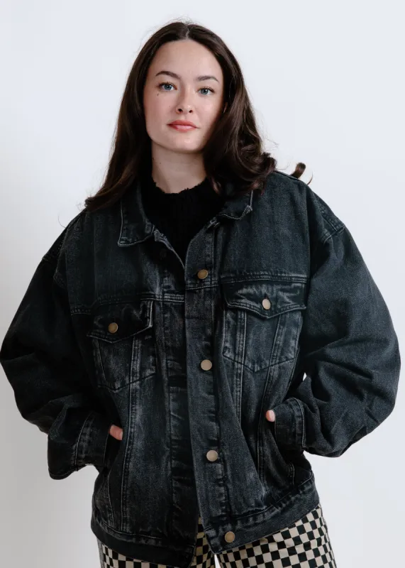 Hazel Boxy Denim Jacket - Black sold by Vinnie Louise