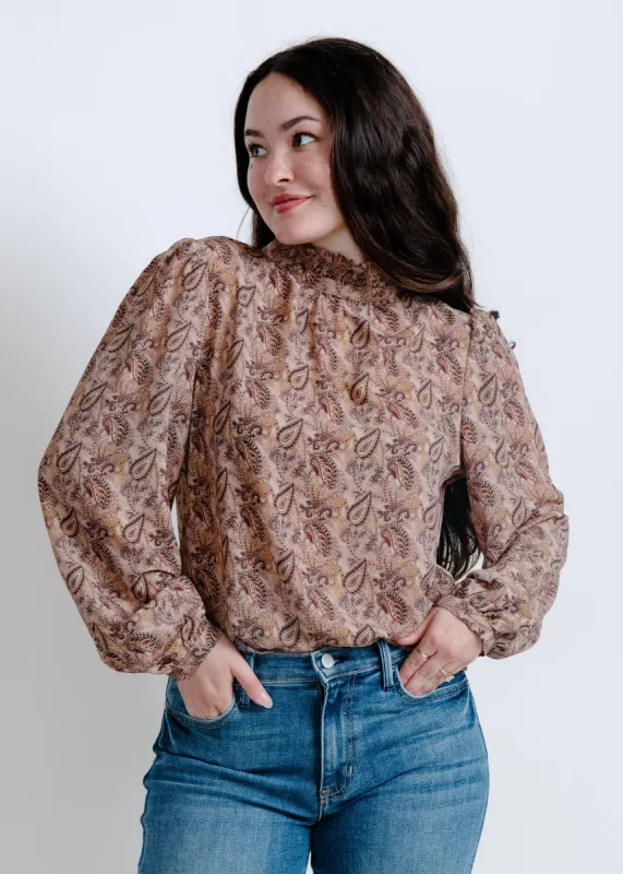 Paige Mock Neck Blouse sold by Vinnie Louise