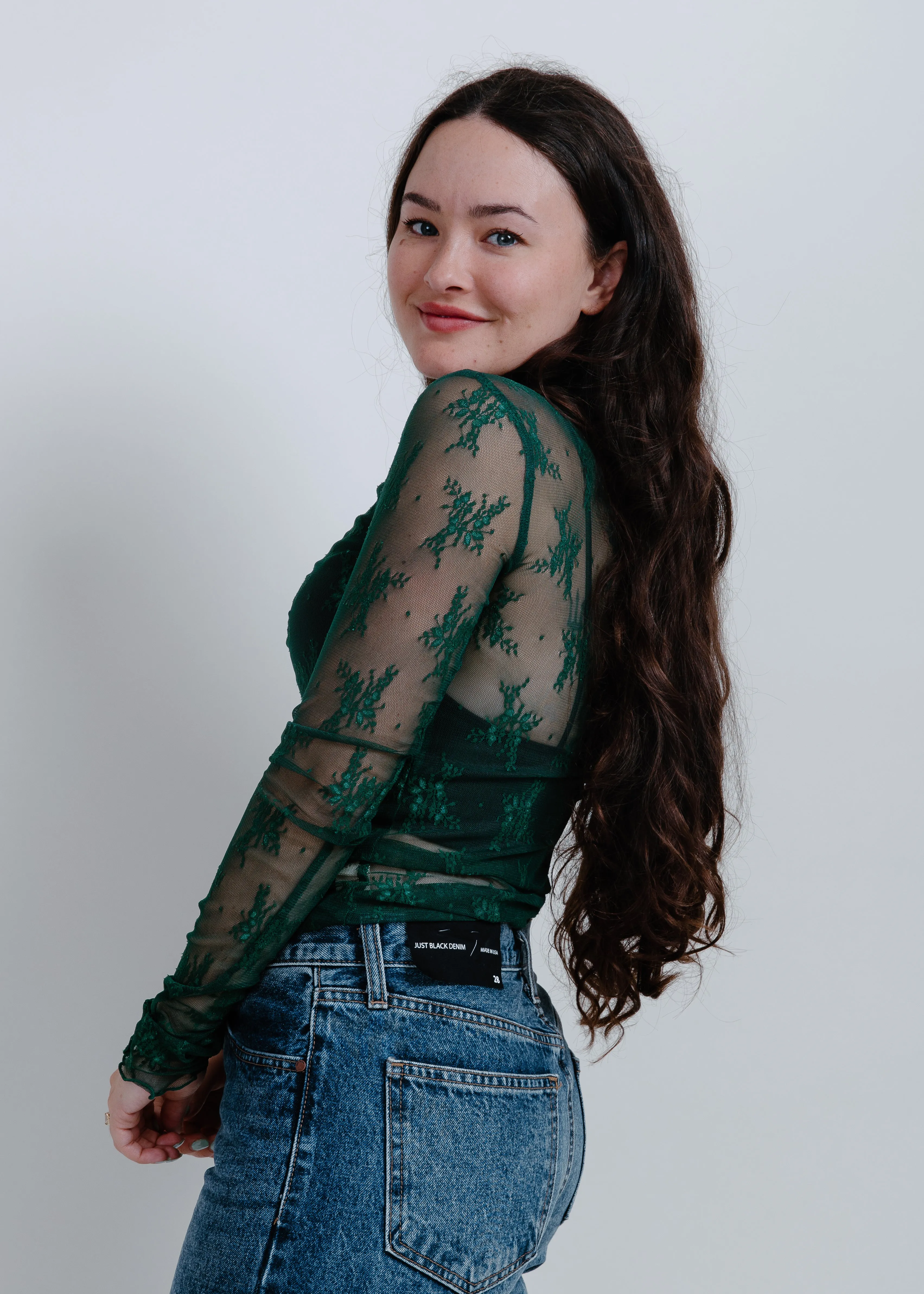 Liana Lace Top - Green sold by Vinnie Louise product image thumbnail 2