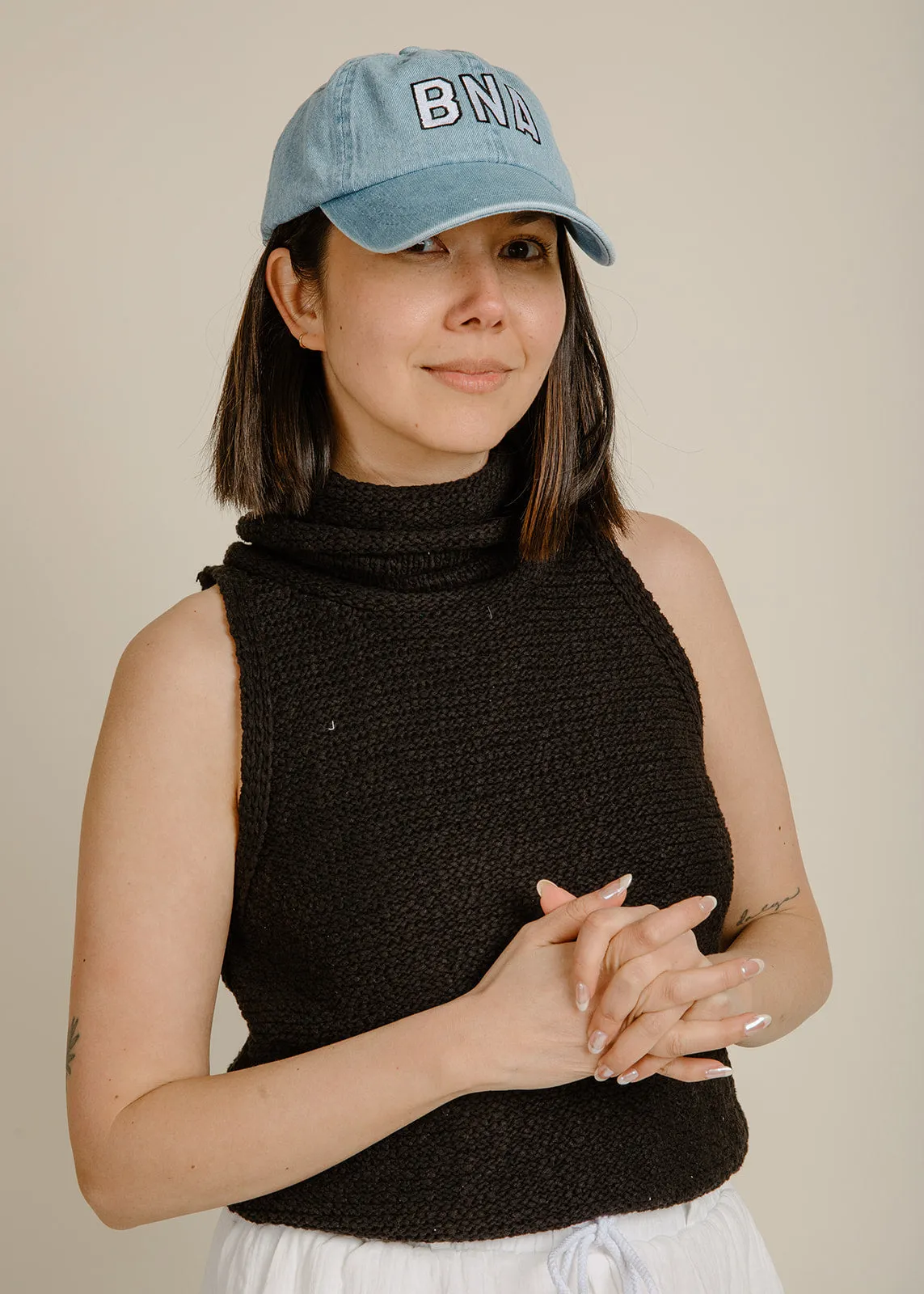 Tristan High Neck Sweater Tank - Black sold by Vinnie Louise product image thumbnail 4