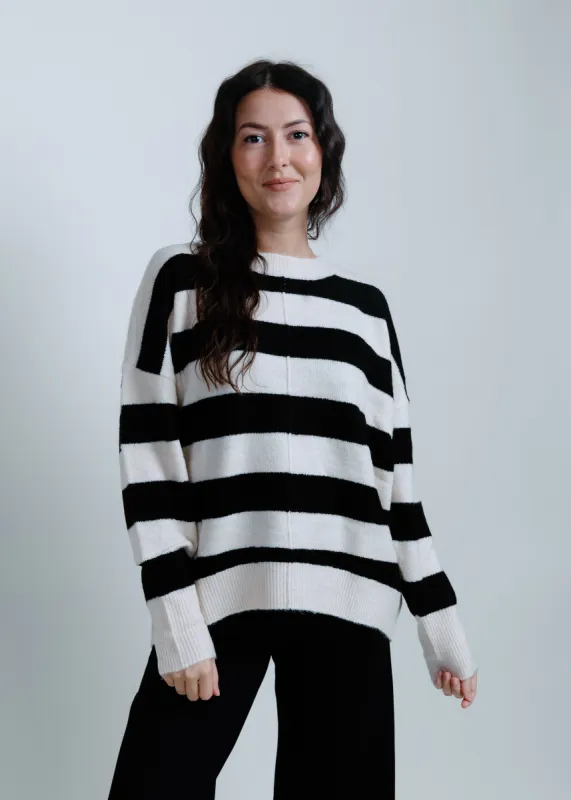 Allison Striped Sweater - Cream sold by Vinnie Louise
