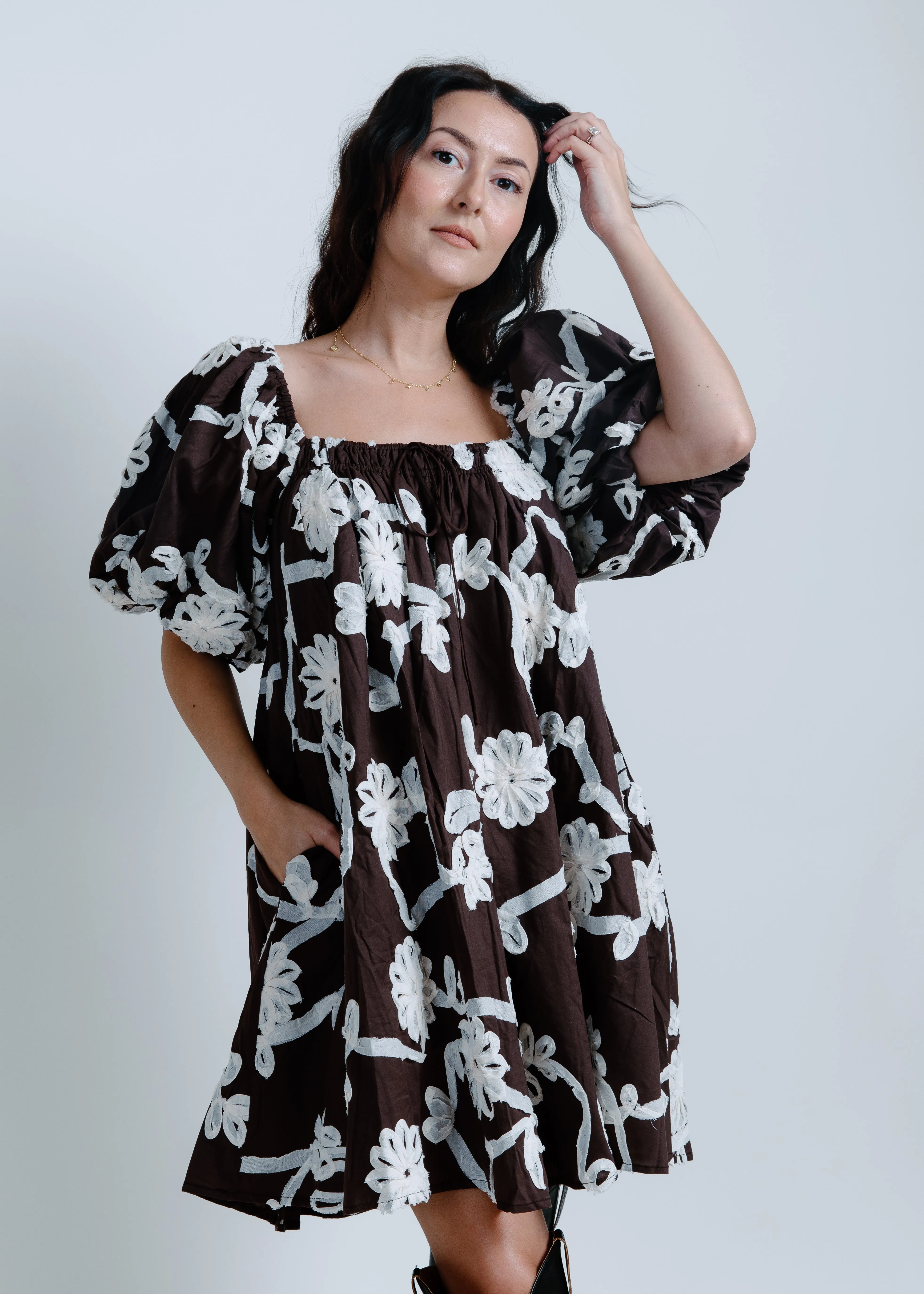 Leigh Mini Dress - Brown sold by Vinnie Louise product image thumbnail 4