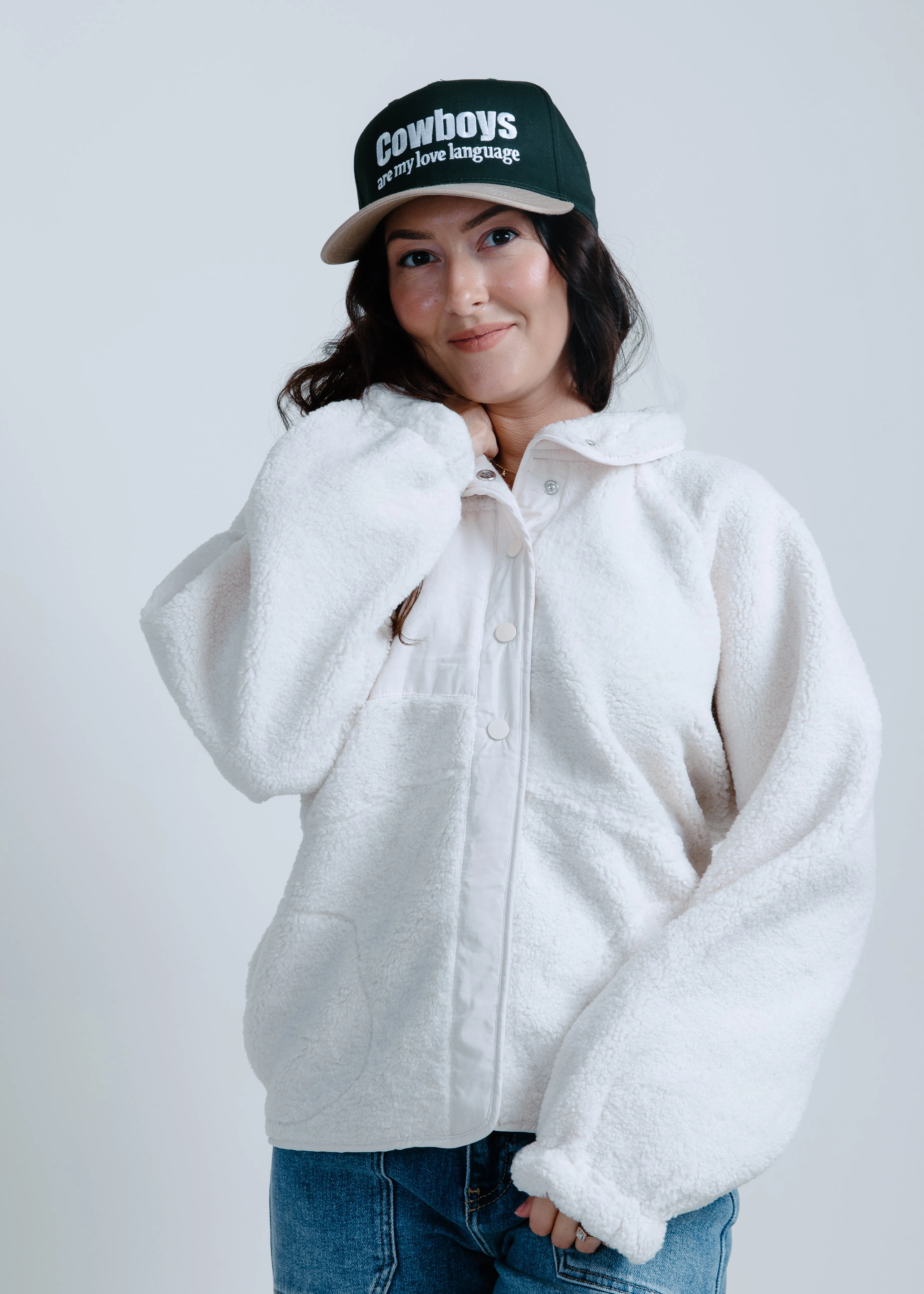 Mila Sherpa Jacket - Ivory sold by Vinnie Louise product image thumbnail 5