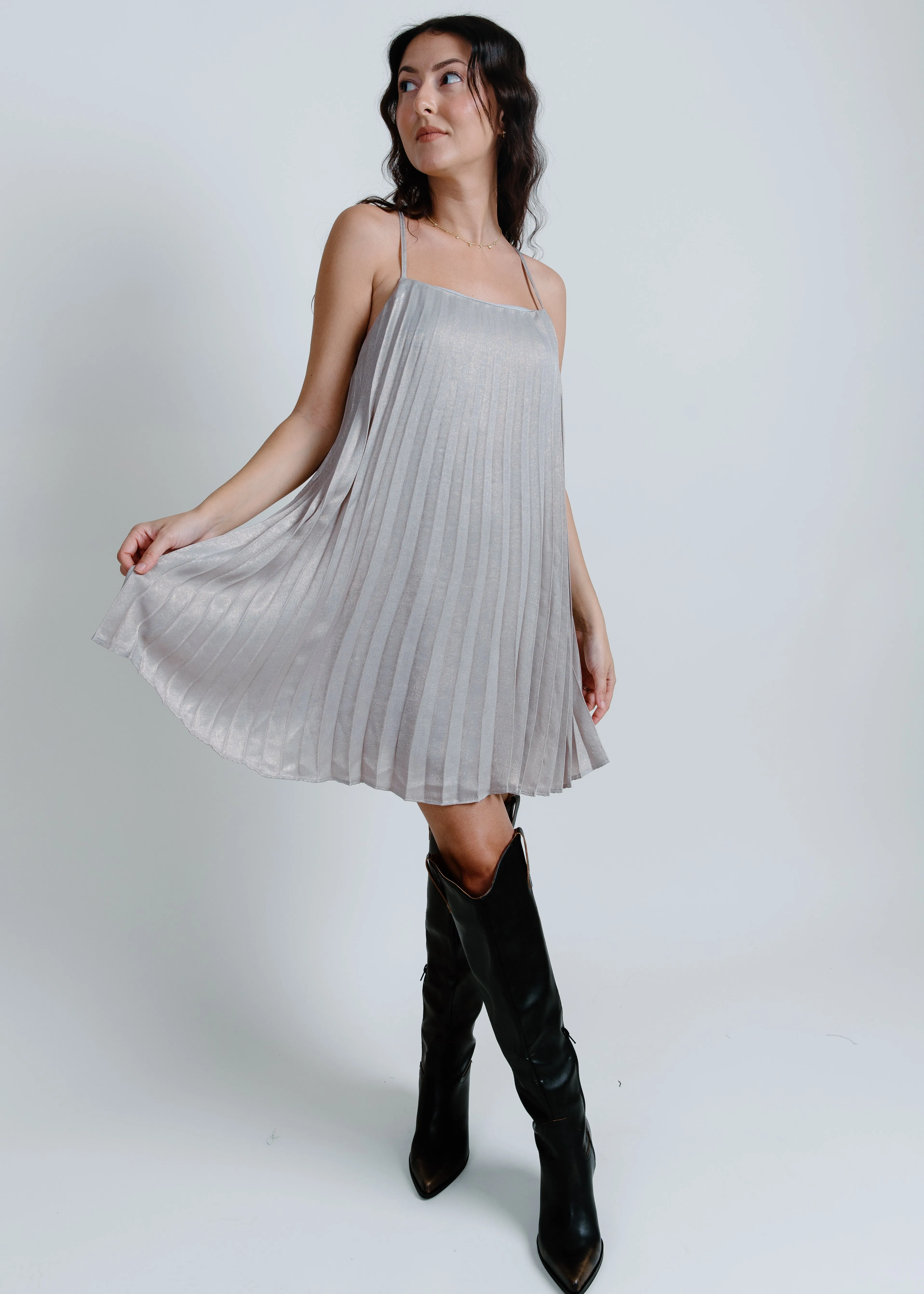 Charlie Pleated Mini Dress sold by Vinnie Louise