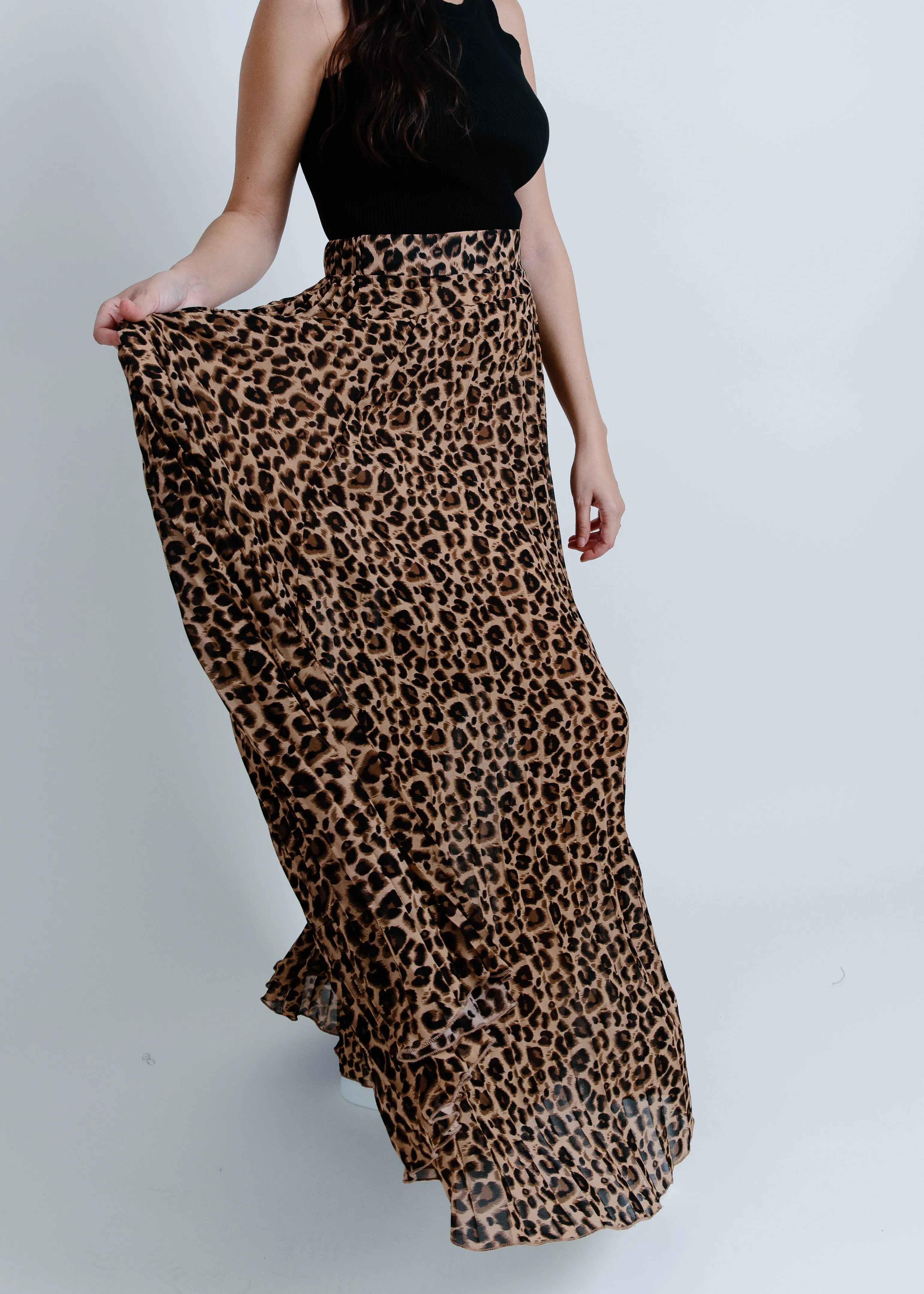 Leila Leopard Midi Skirt sold by Vinnie Louise product image thumbnail 4