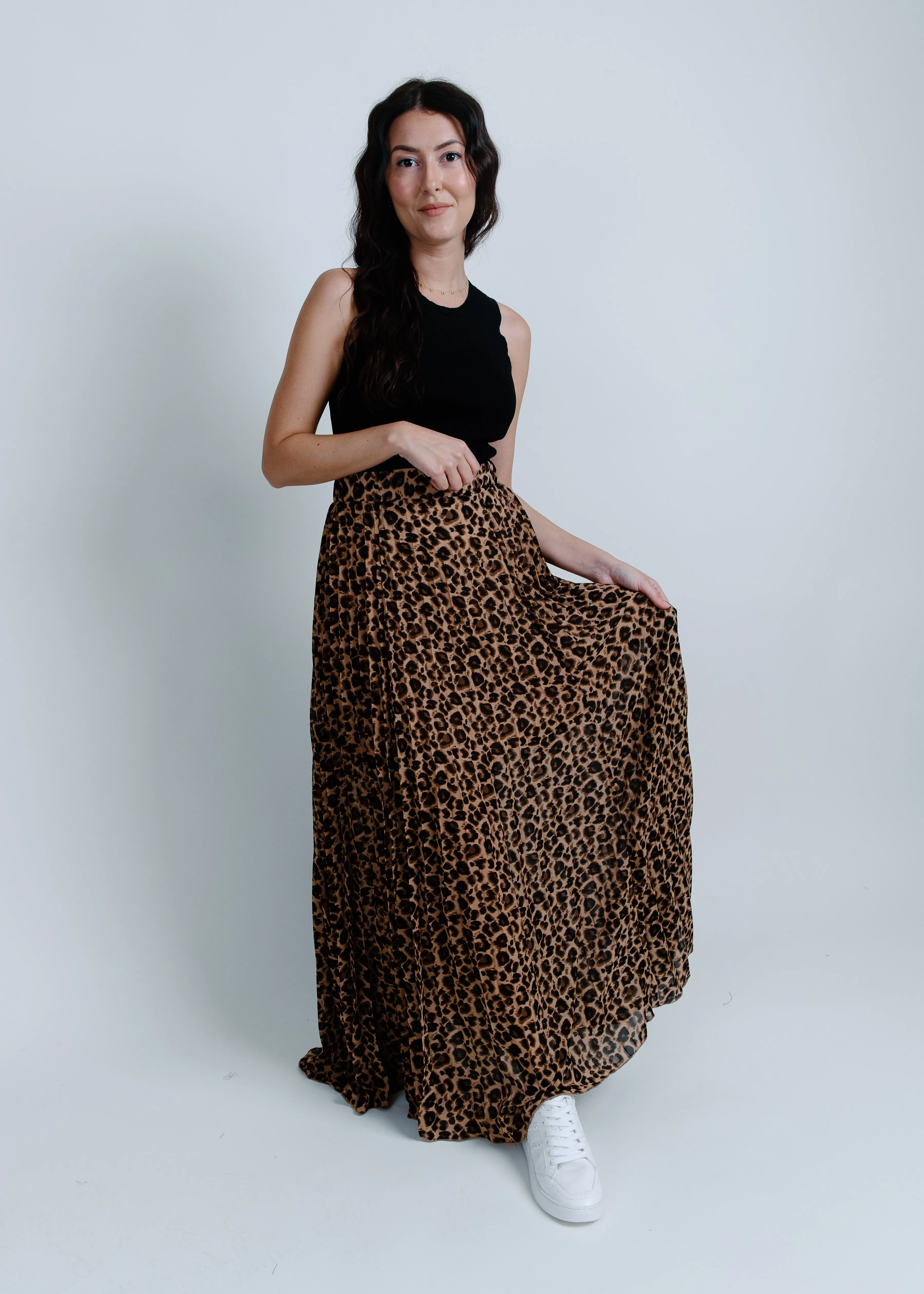 Leila Leopard Midi Skirt sold by Vinnie Louise