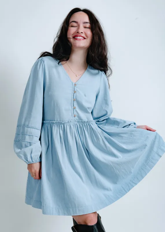 Laina Button Down Mini Dress made by Vinnie Louise