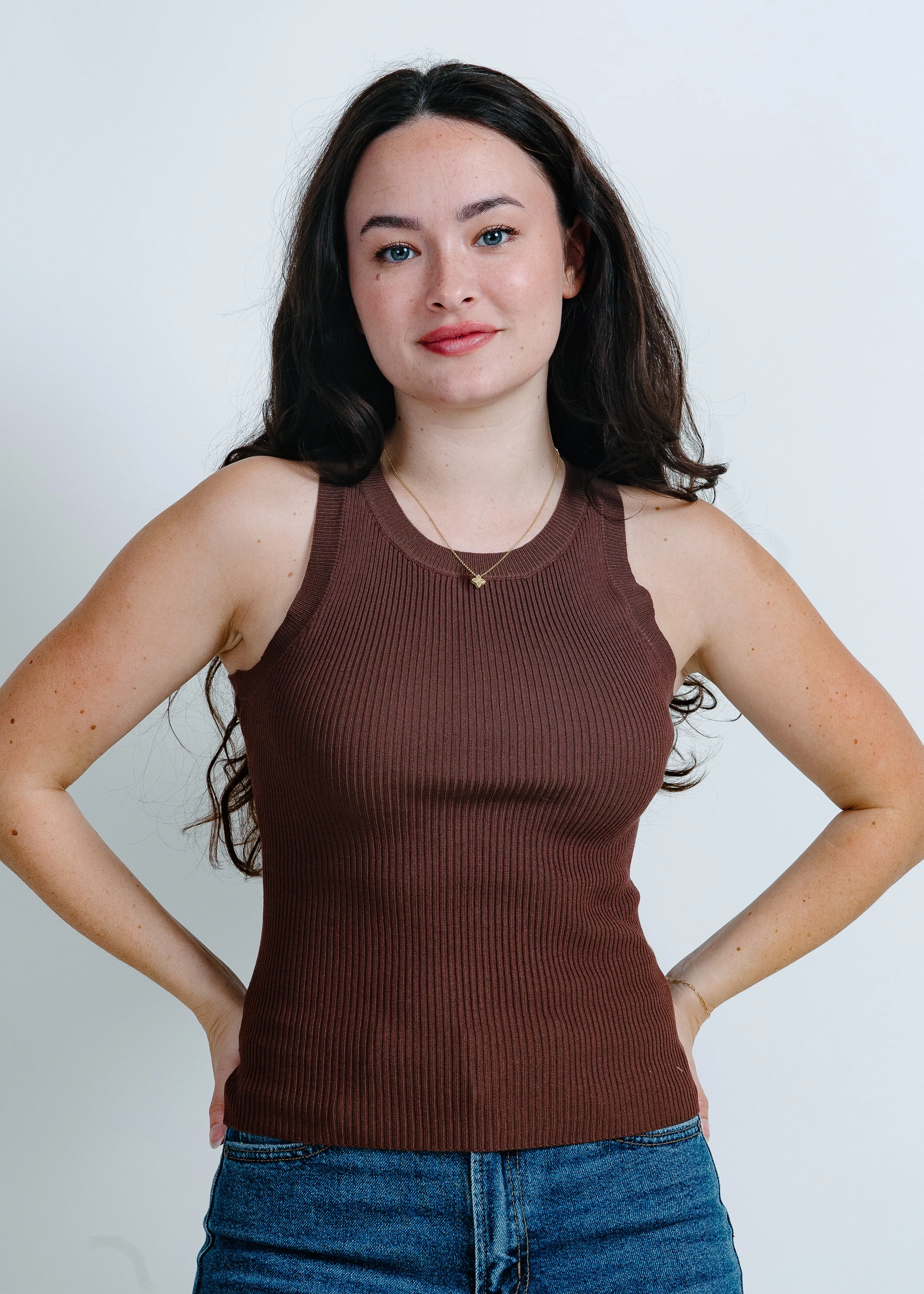 Nola Basic Tank - Brown sold by Vinnie Louise product image thumbnail 4