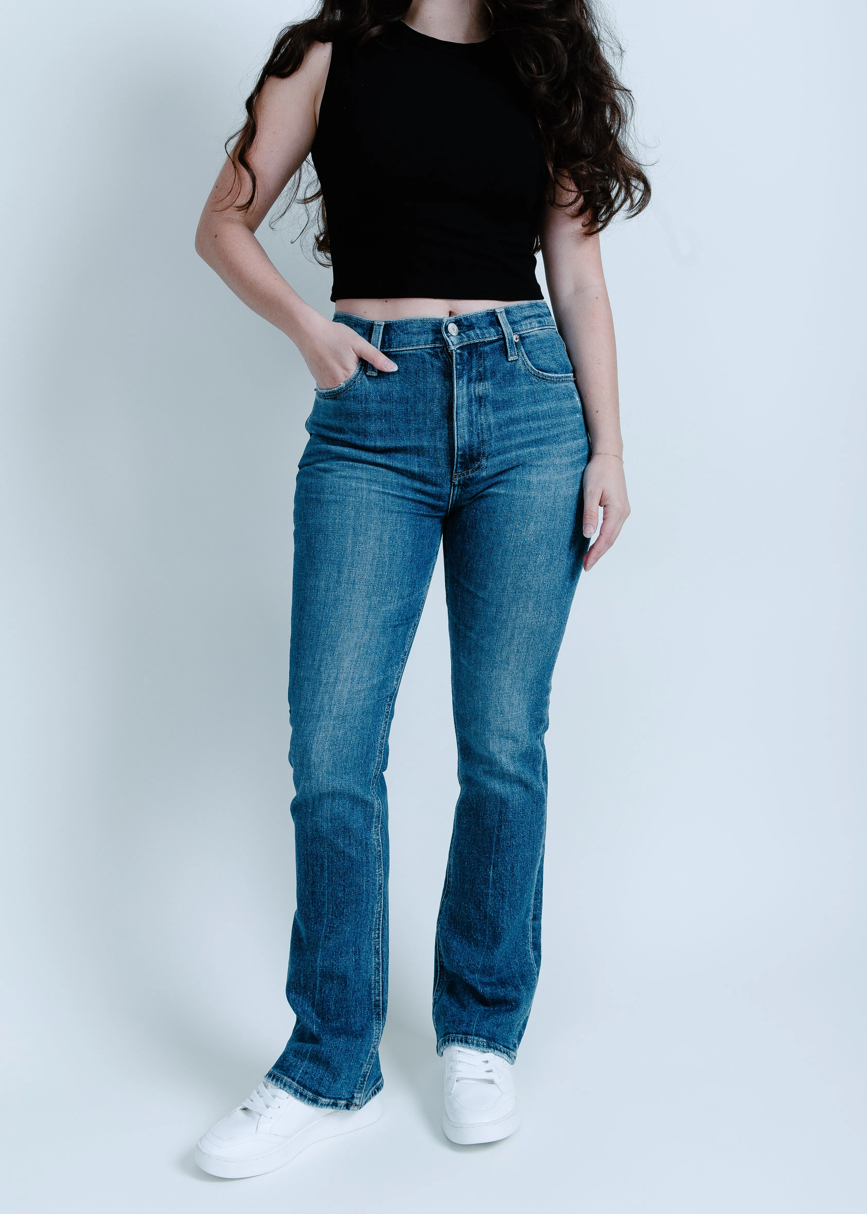 Krista High Rise Slim Boot - Lights sold by Vinnie Louise
