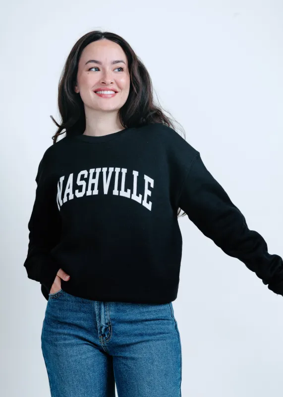 Nashville Graphic Crewneck - Black sold by Vinnie Louise