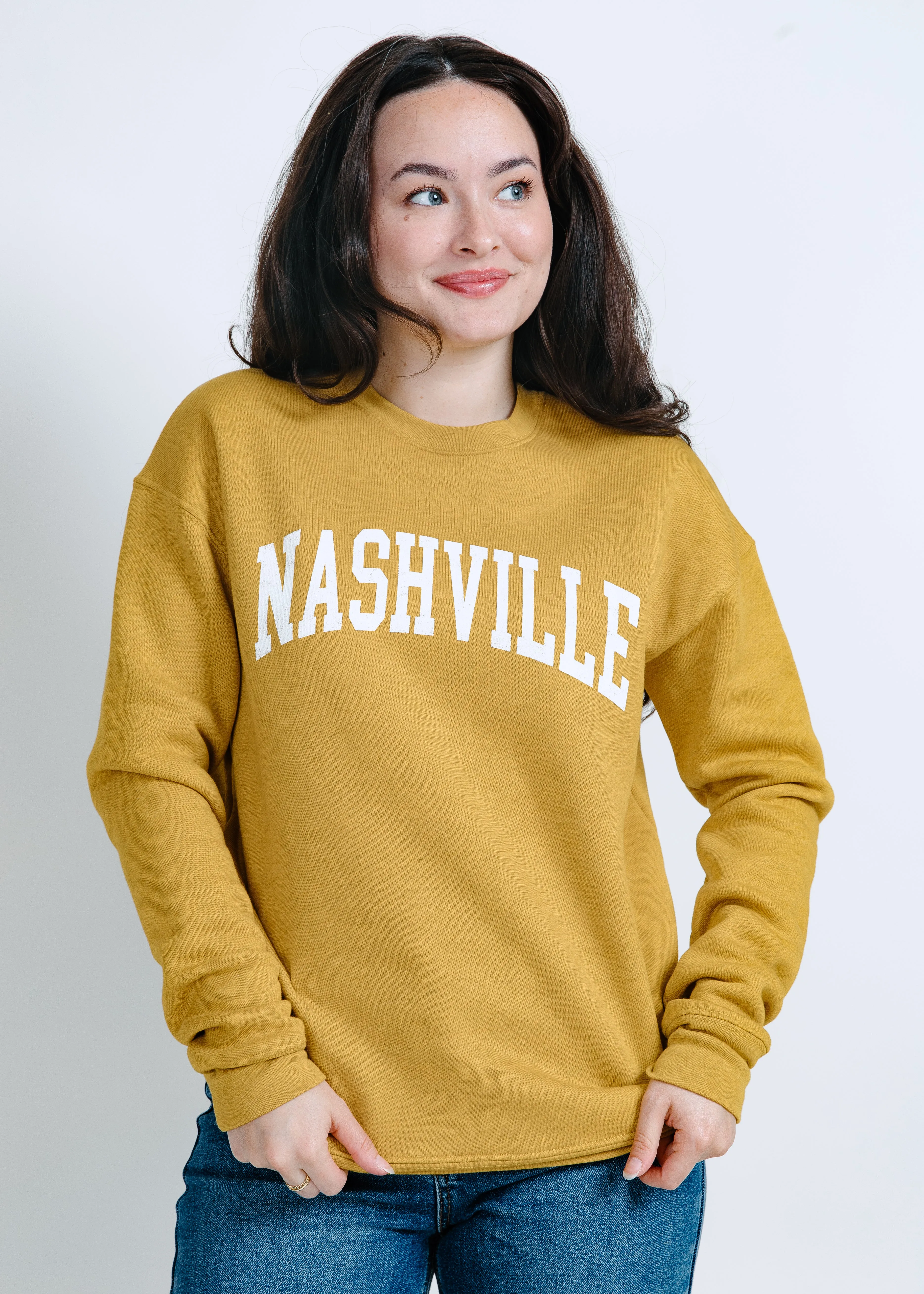 Nashville Graphic Crewneck - Mustard sold by Vinnie Louise product image thumbnail 4