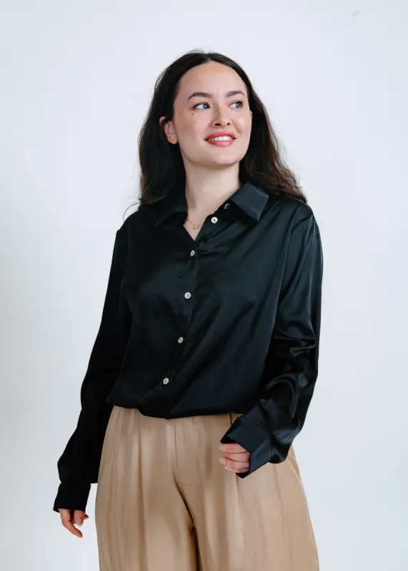 Hunter Satin Bodysuit - Black sold by Vinnie Louise