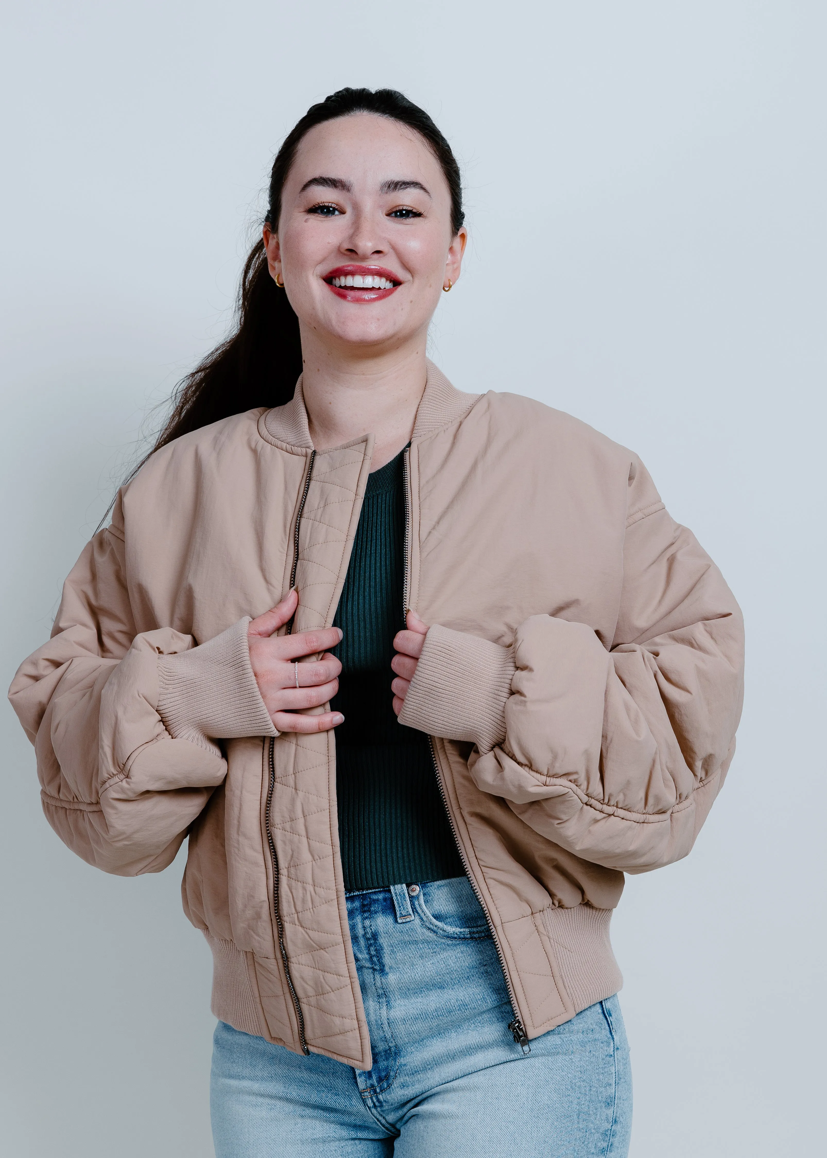 Harper Puffer Jacket - Beige sold by Vinnie Louise