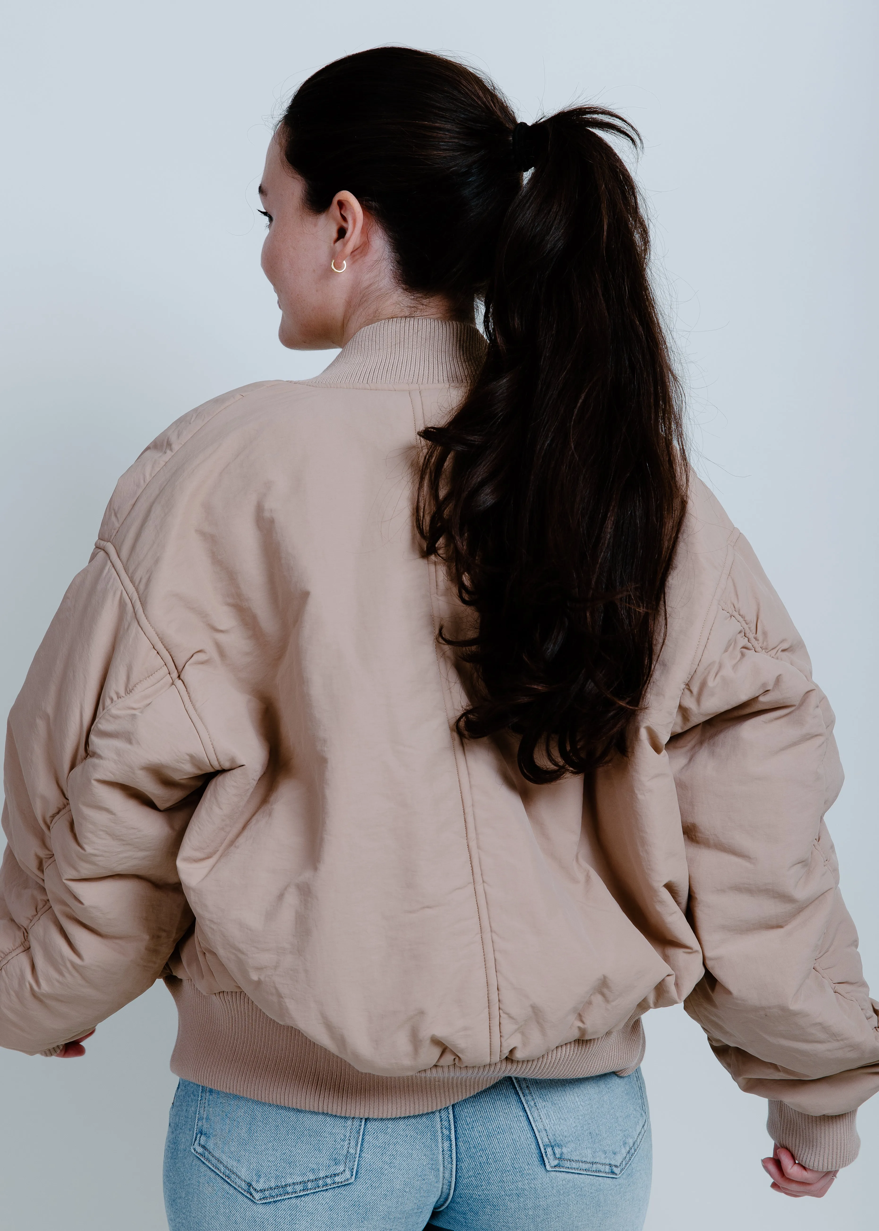 Harper Puffer Jacket - Beige sold by Vinnie Louise product image thumbnail 4