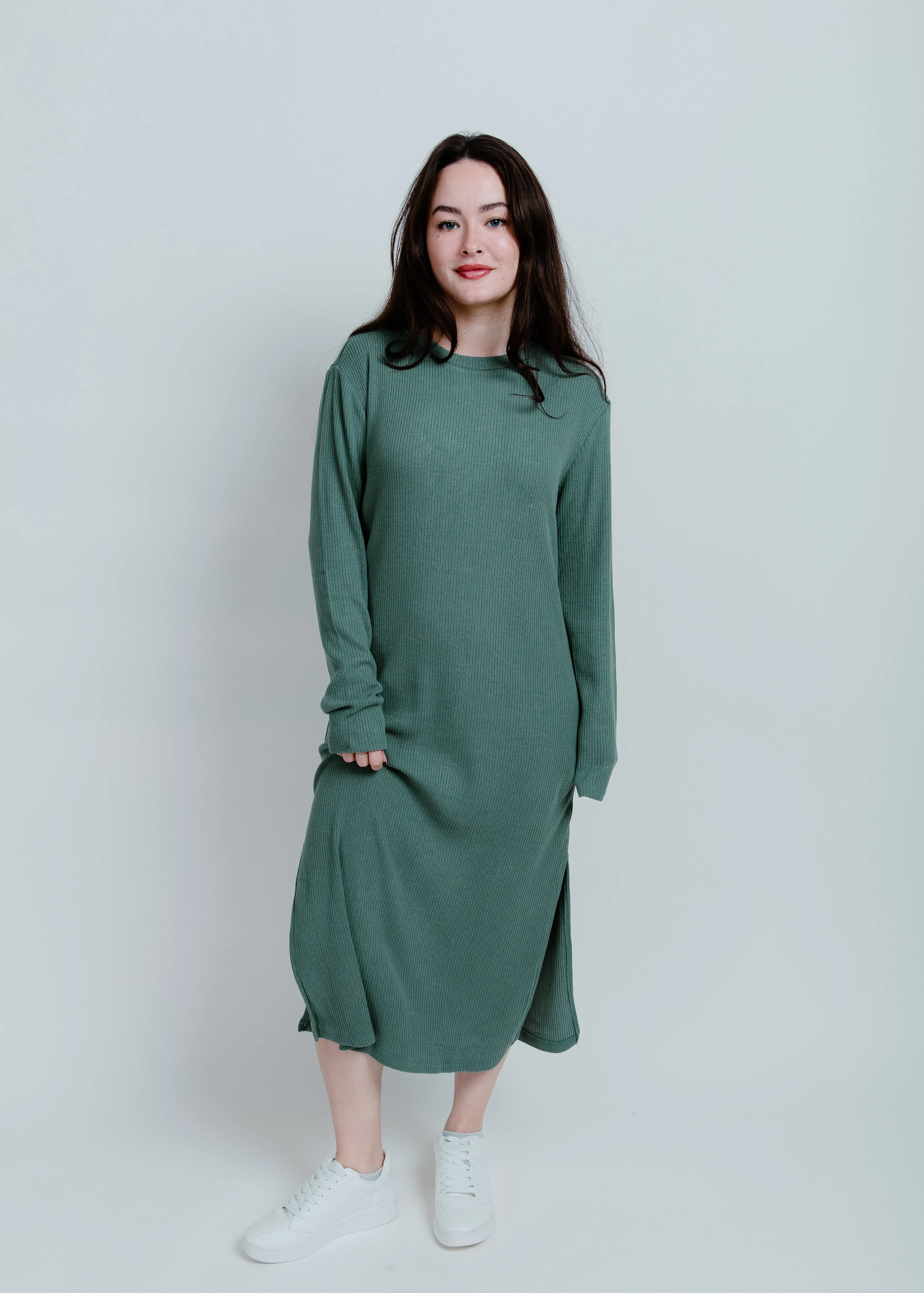 Camila Long Sleeve Midi Dress - Green sold by Vinnie Louise product image thumbnail 4