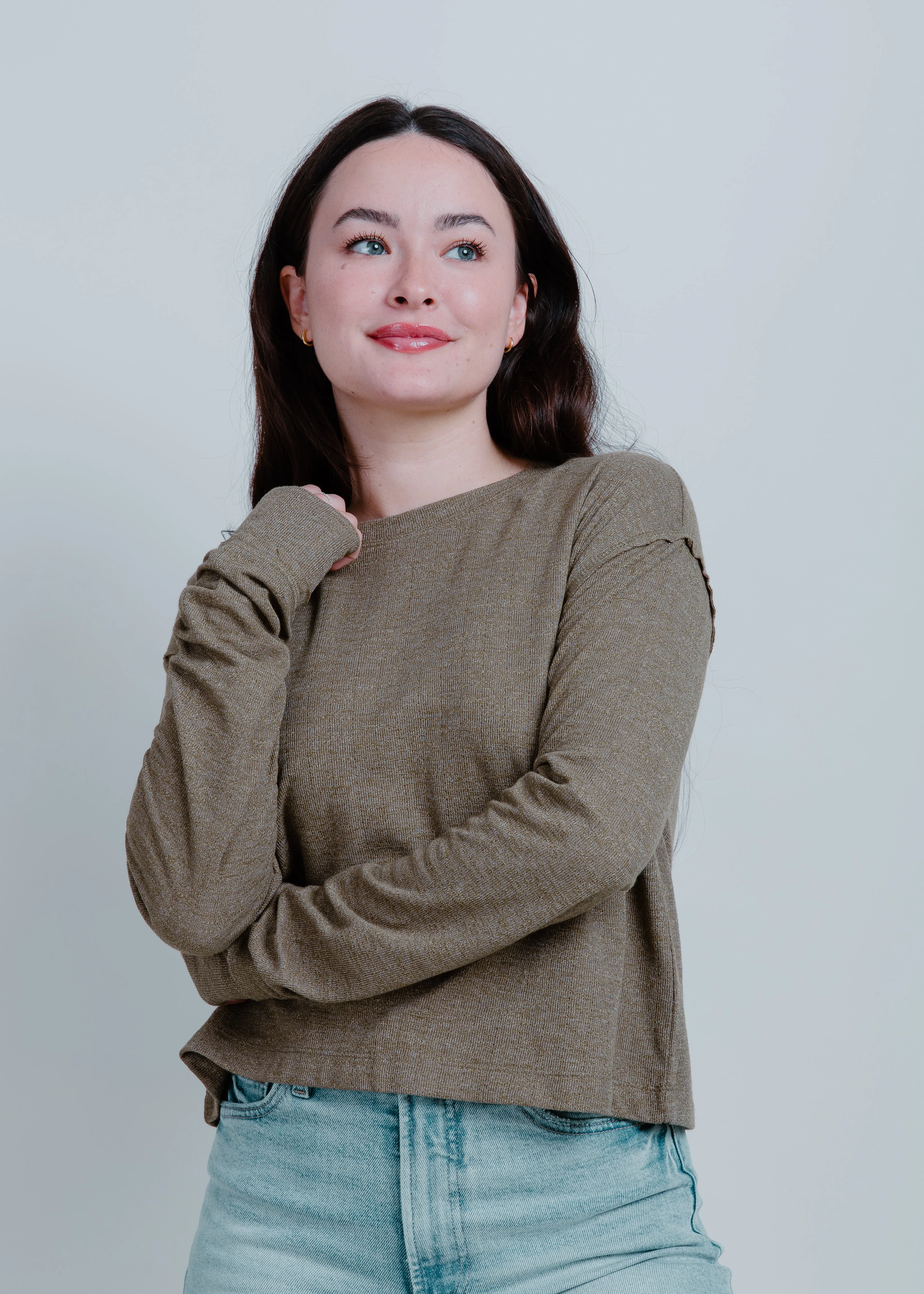 Marley Crewneck - Olive sold by Vinnie Louise product image thumbnail 4