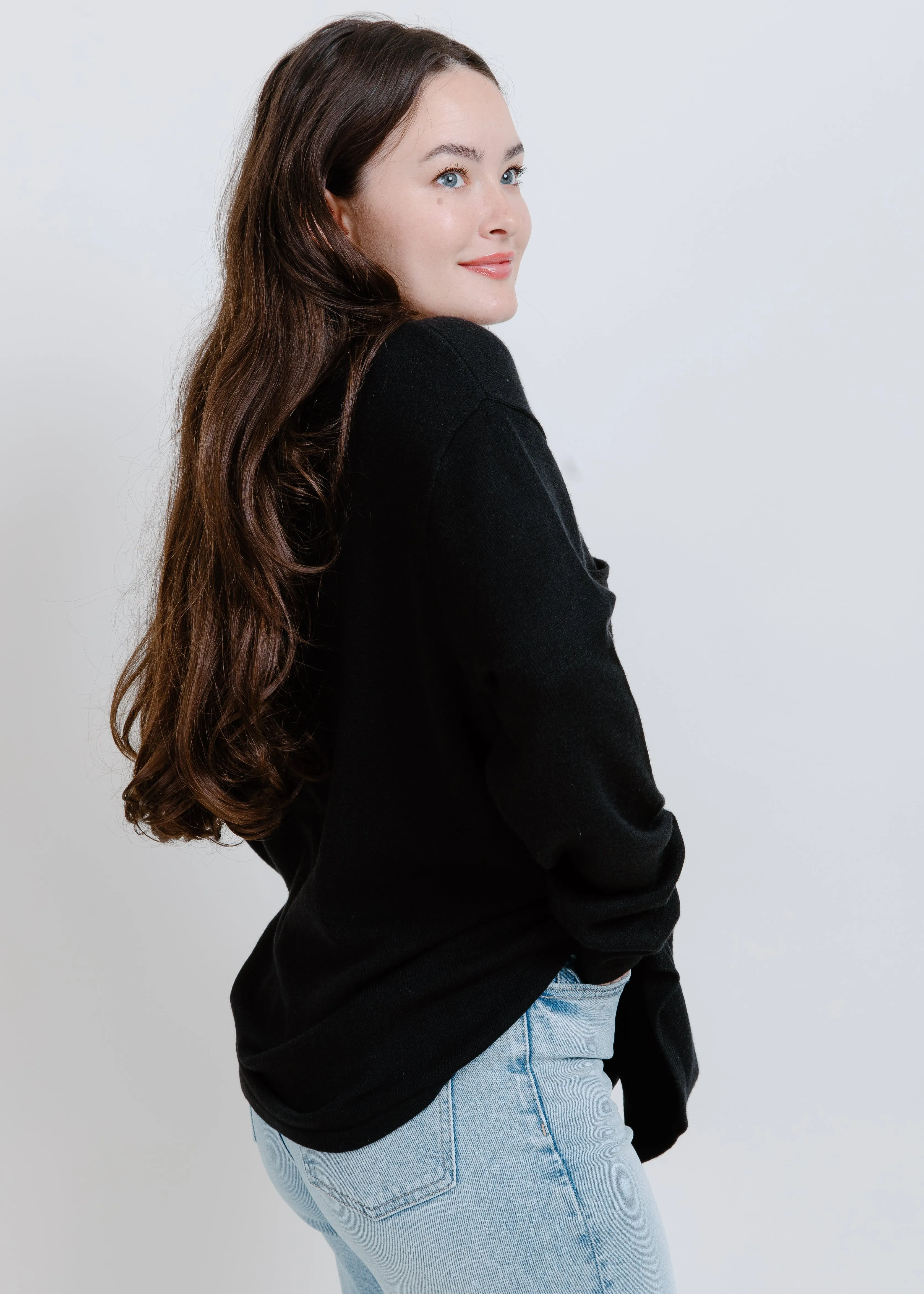 Aspen Buttoned Cardigan - Black sold by Vinnie Louise product image thumbnail 3