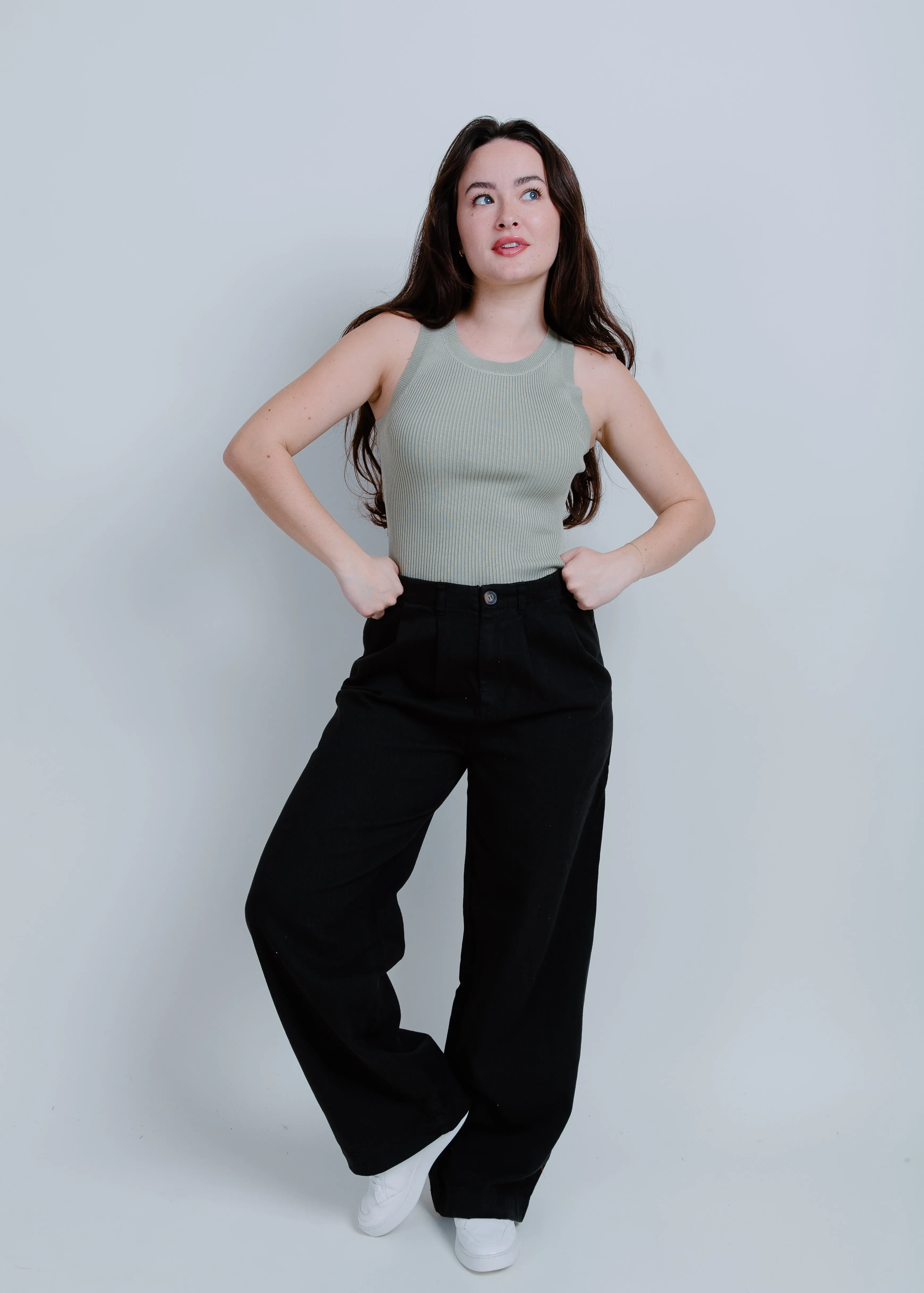 Nola Basic Tank - Olive sold by Vinnie Louise product image thumbnail 4