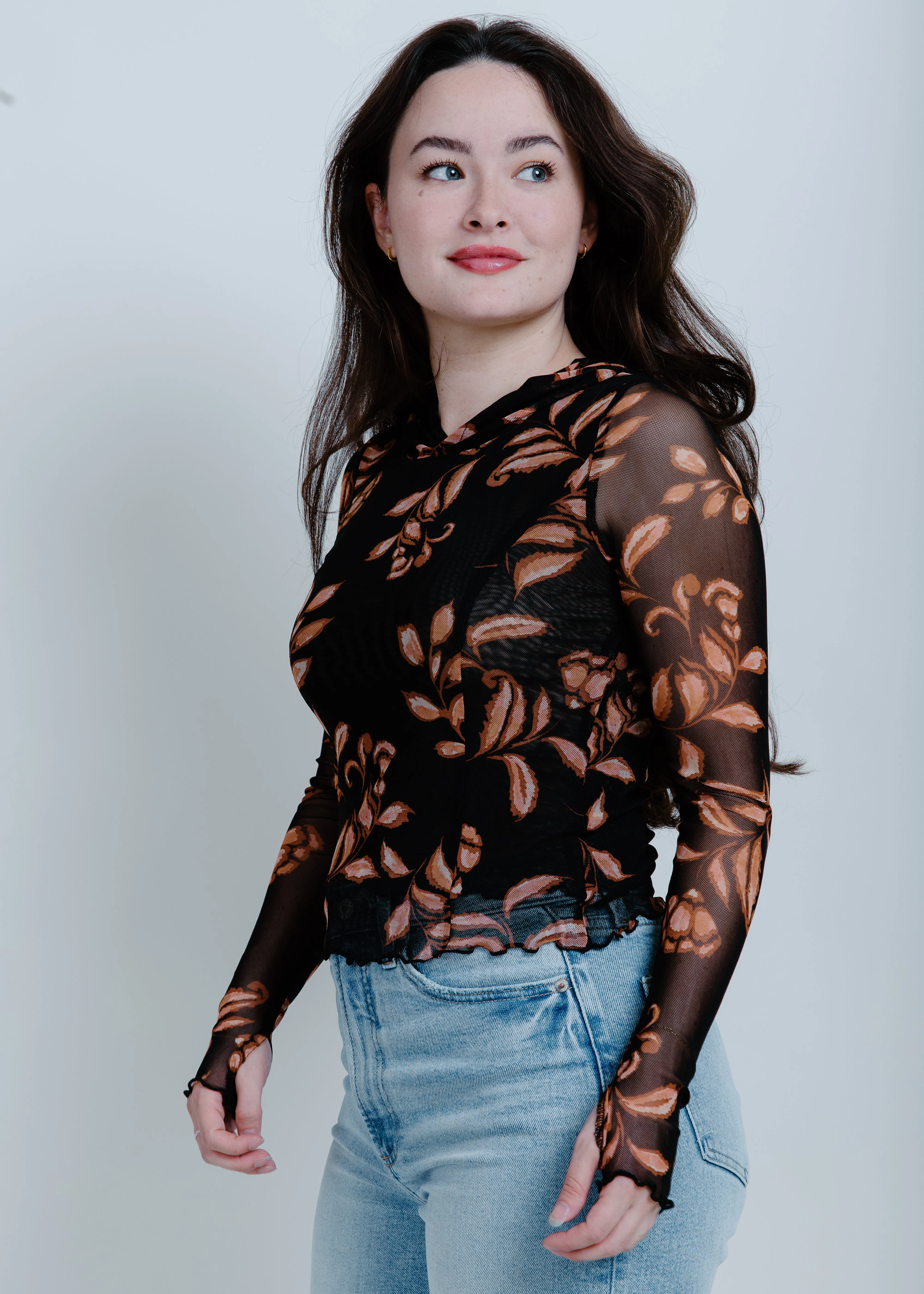 Meredith Floral Mesh Top sold by Vinnie Louise product image thumbnail 4