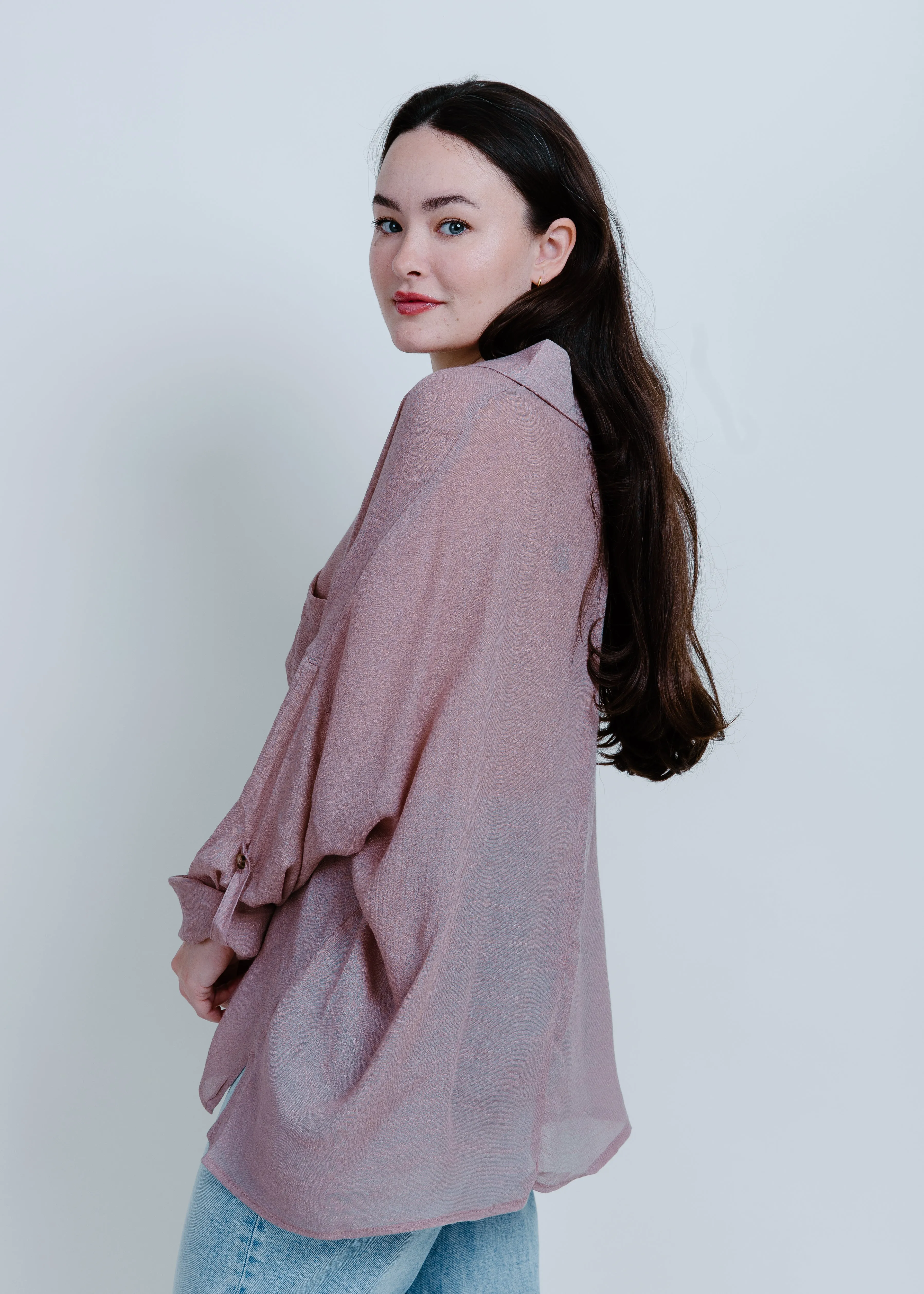 Gianna Button Up Shirt - Mauve sold by Vinnie Louise product image thumbnail 2