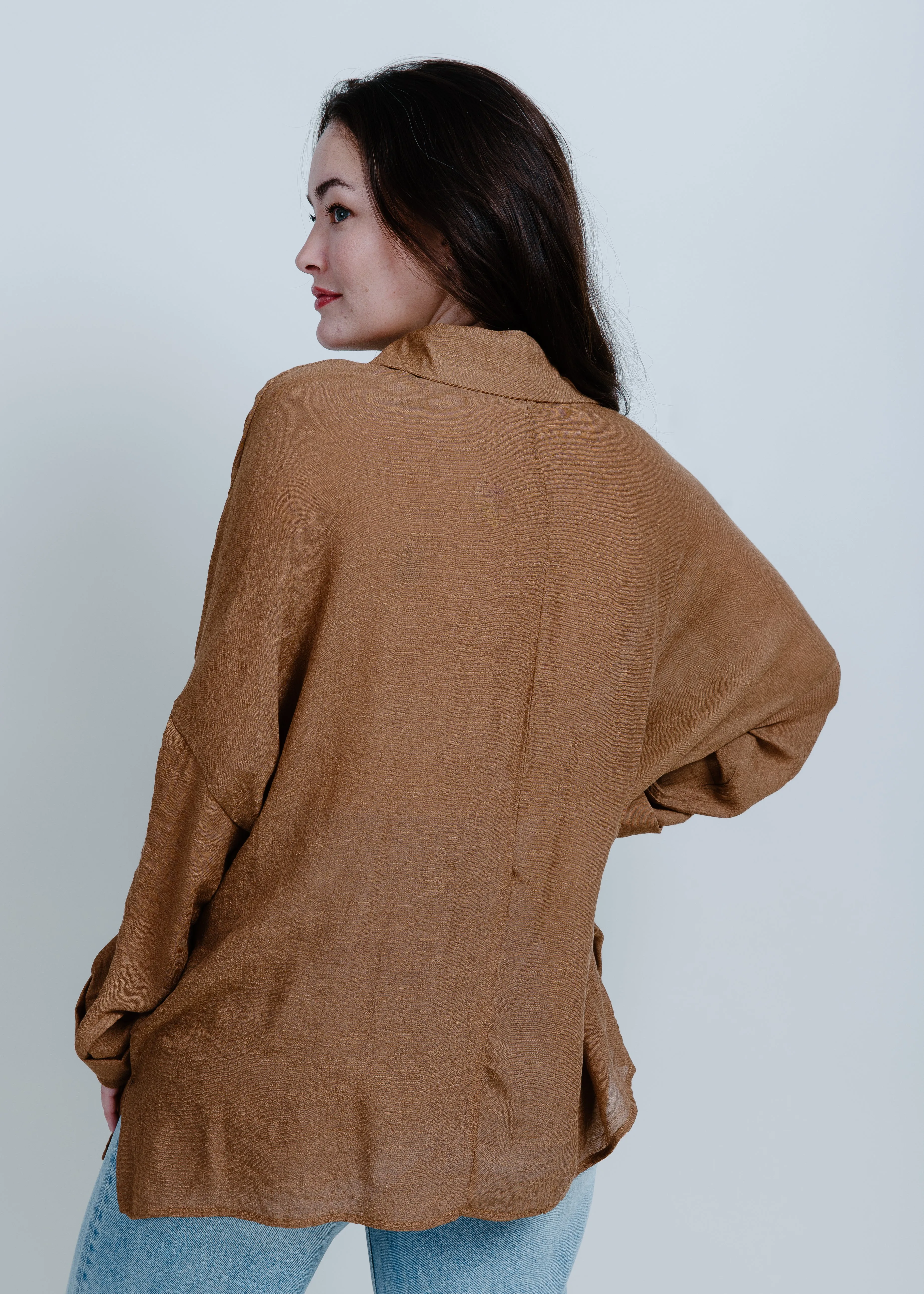 Gianna Button Up Shirt - Camel sold by Vinnie Louise product image thumbnail 3