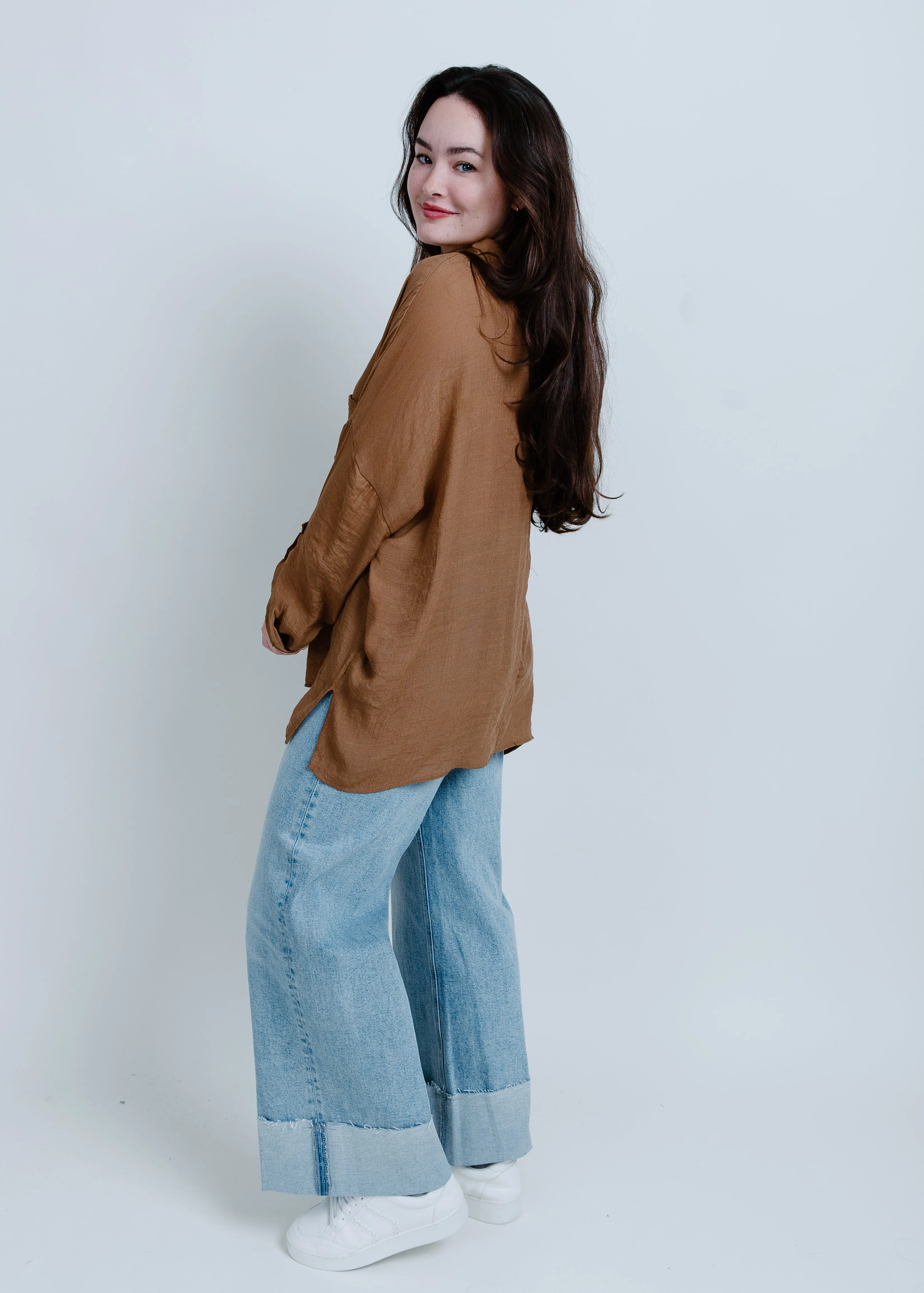 Gianna Button Up Shirt - Camel sold by Vinnie Louise product image thumbnail 2