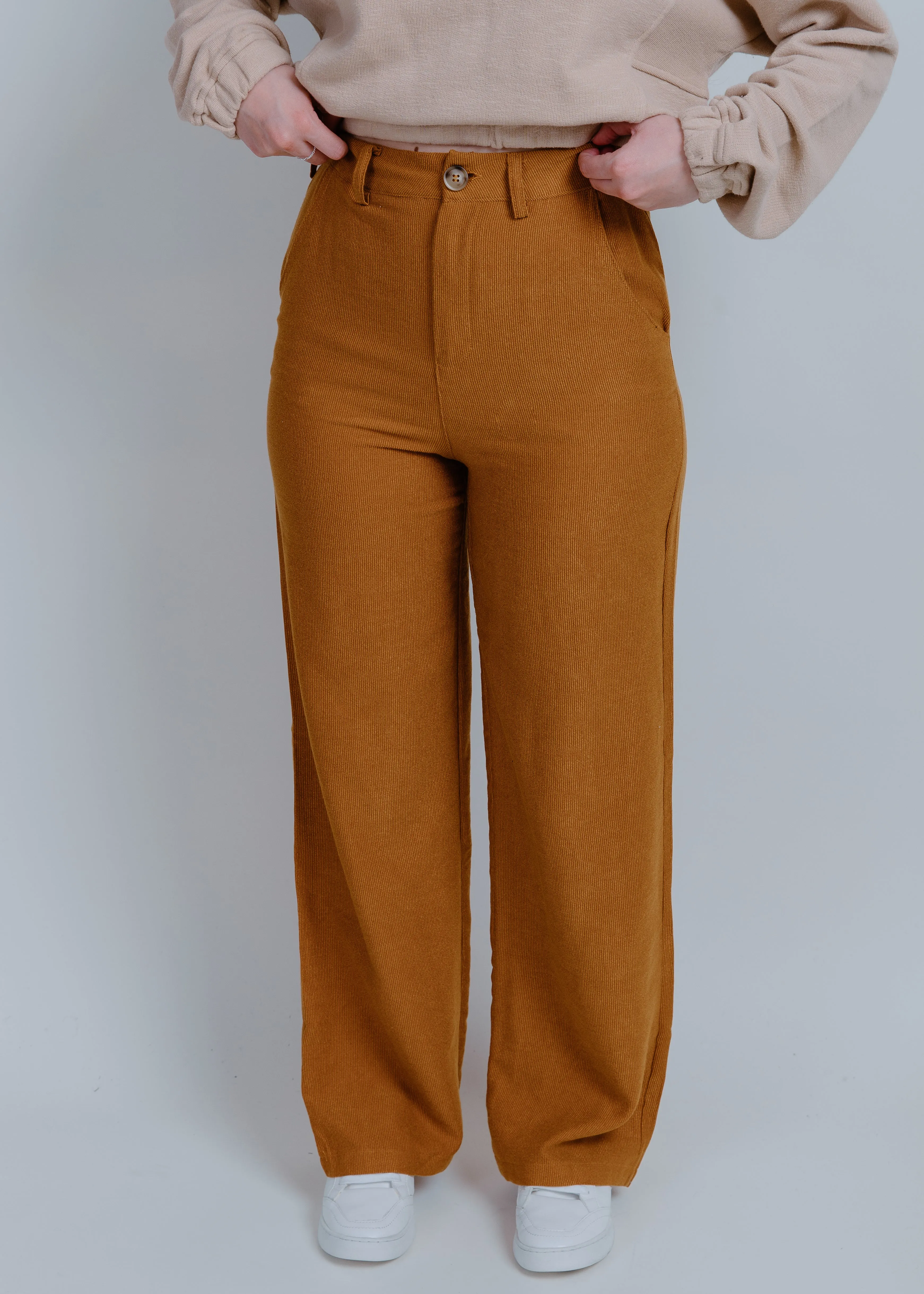 Evelyn Corduroy Pants - Camel sold by Vinnie Louise product image thumbnail 4