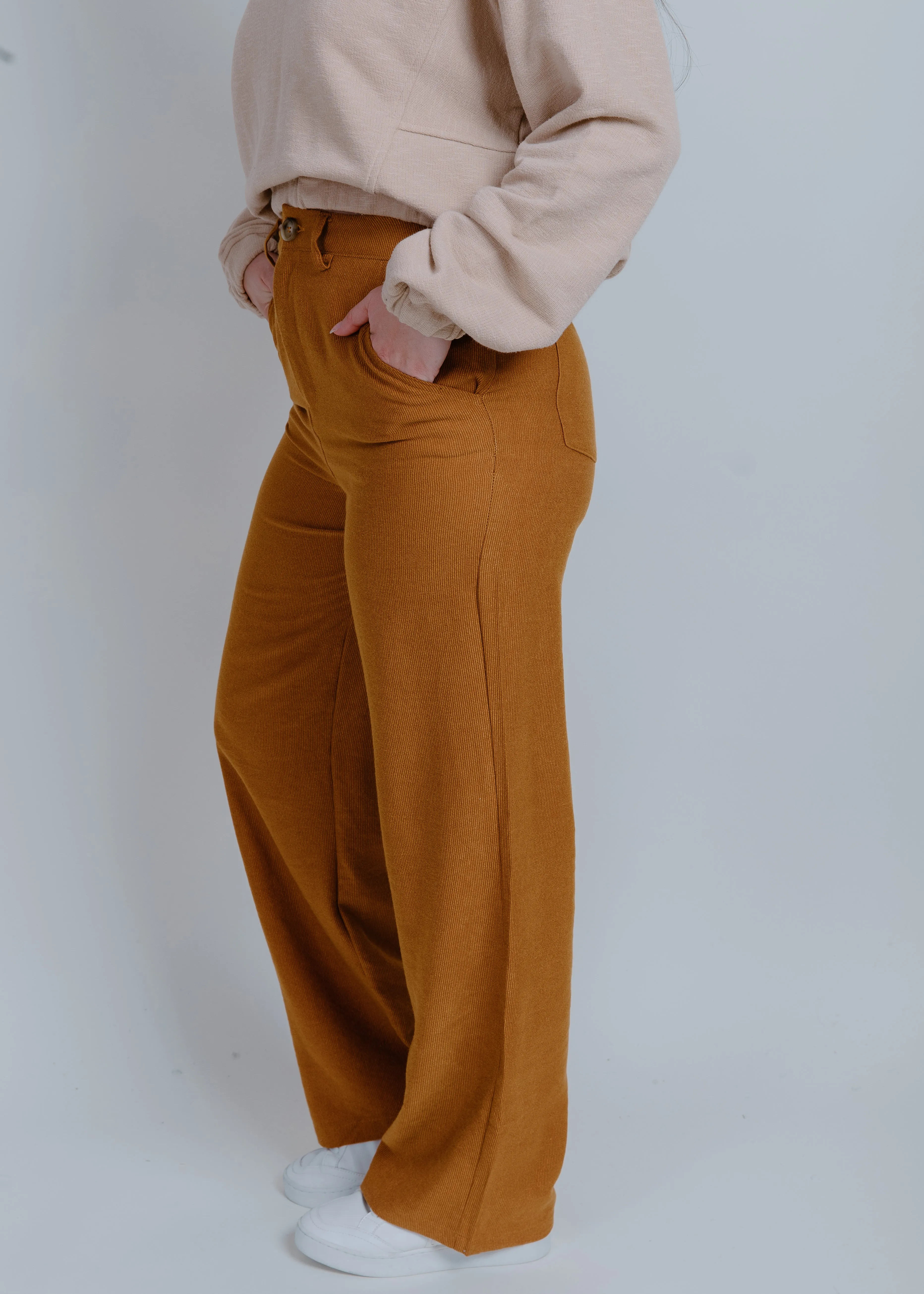 Evelyn Corduroy Pants - Camel sold by Vinnie Louise product image thumbnail 2