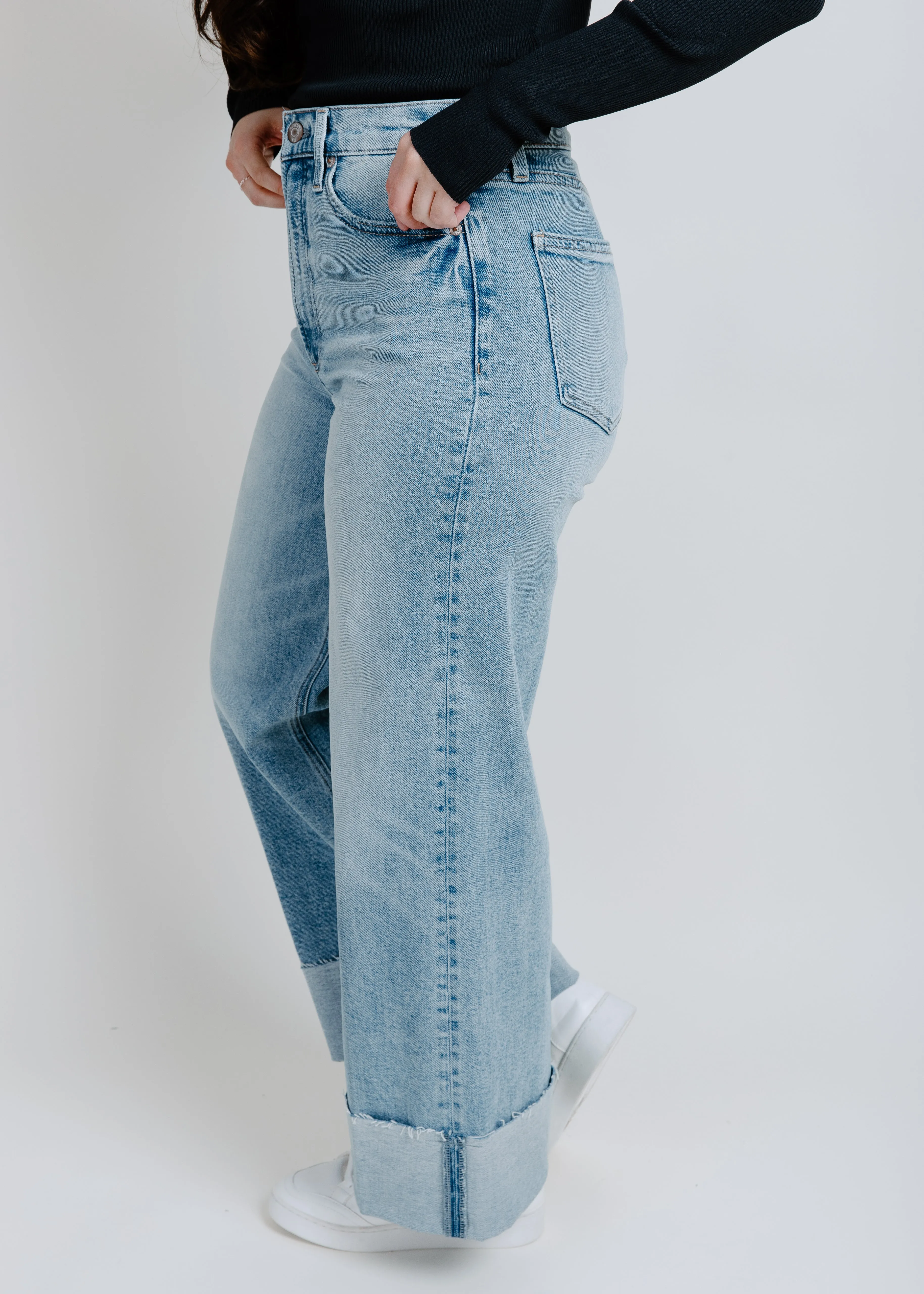 Lana Cuffed High Rise Ultra Wide - Snowcat sold by Vinnie Louise product image thumbnail 2