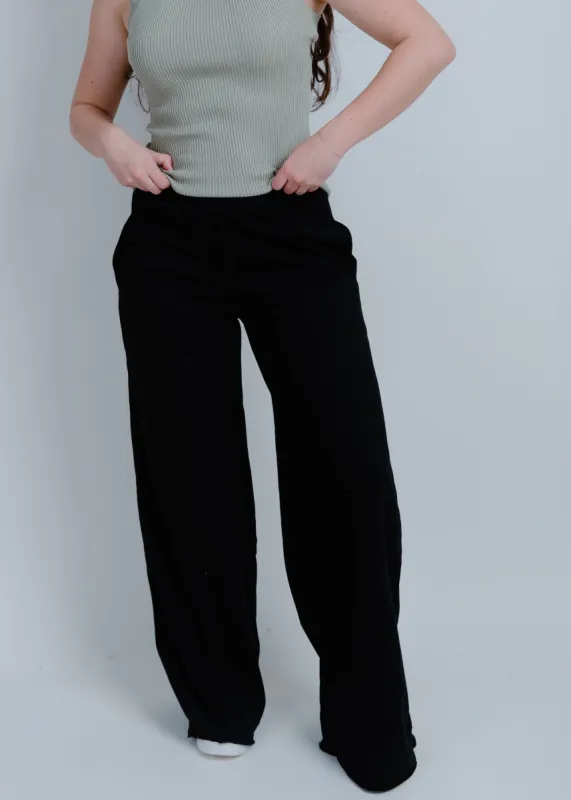 Emerson Wide Leg Sweatpants made by Mimosa