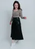 Lena Faux Leather Midi Skirt sold by Vinnie Louise
