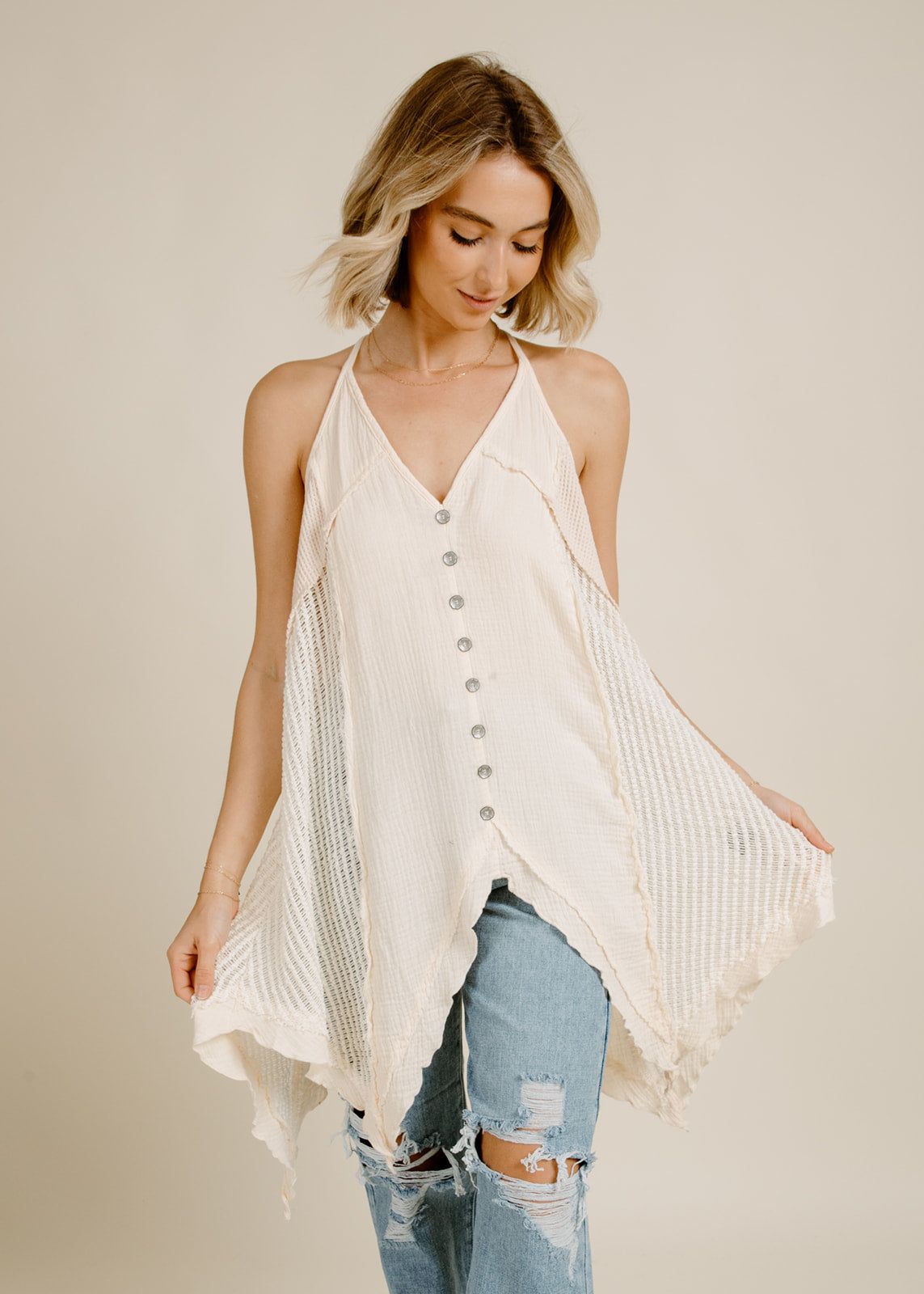 Maisel Tunic - Oyster sold by Vinnie Louise product image thumbnail 2