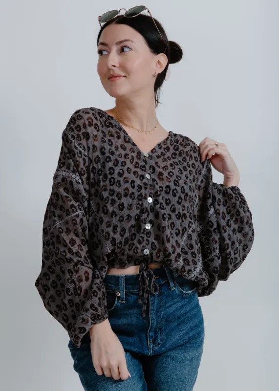 Jessie Leopard Top sold by Vinnie Louise