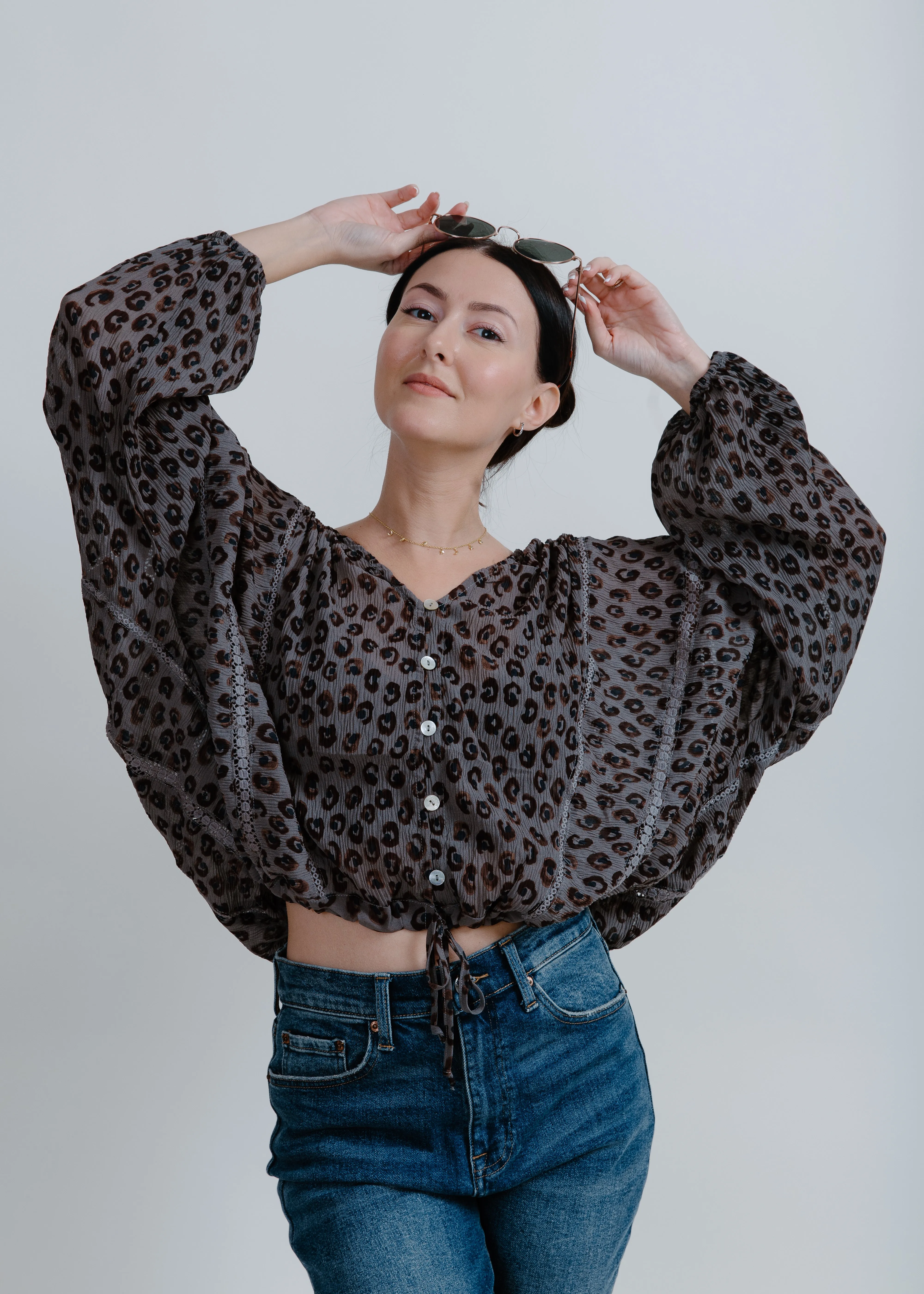 Jessie Leopard Top sold by Vinnie Louise product image thumbnail 4