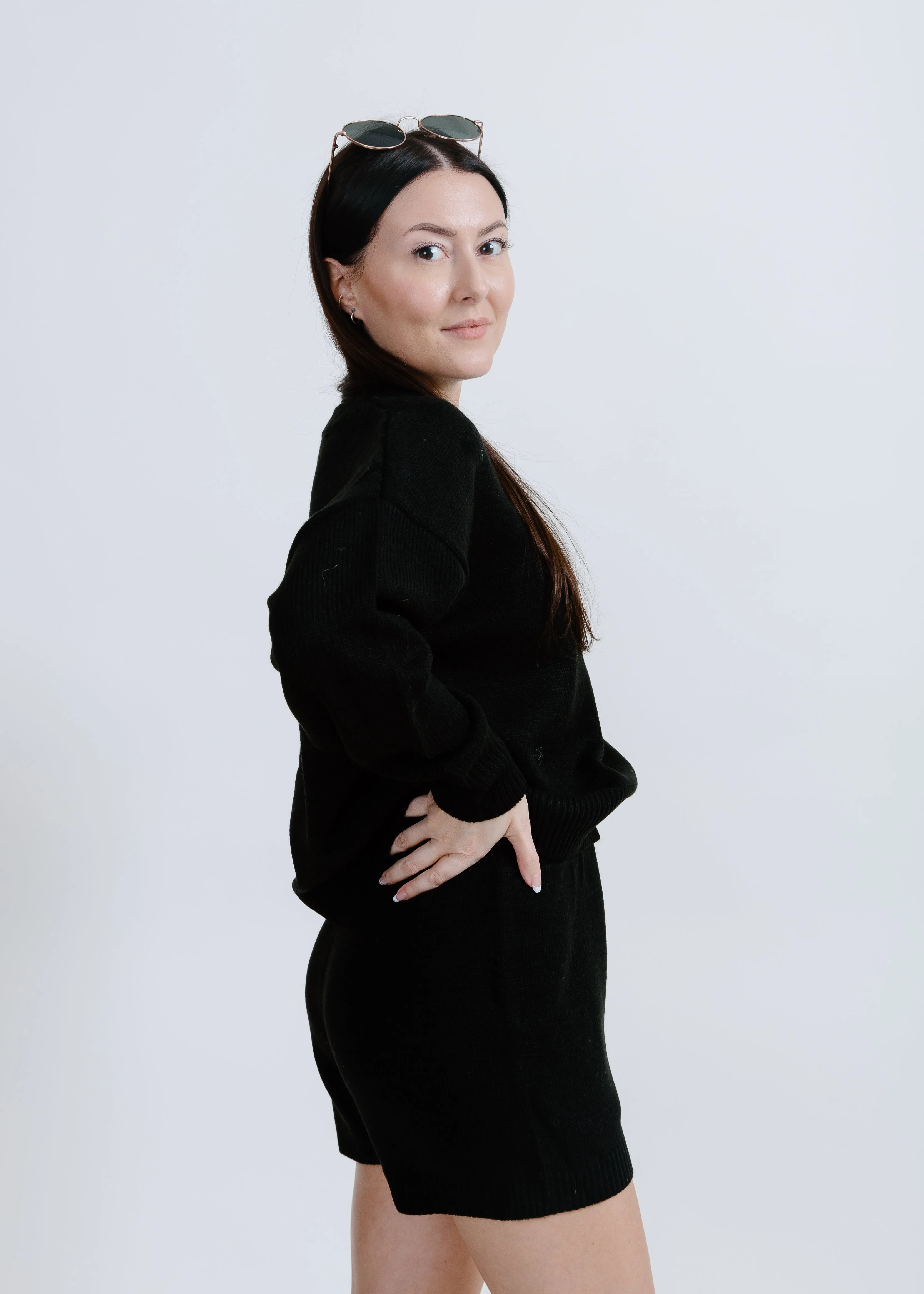 Iris Sweater and Shorts Set - Black sold by Vinnie Louise product image thumbnail 2