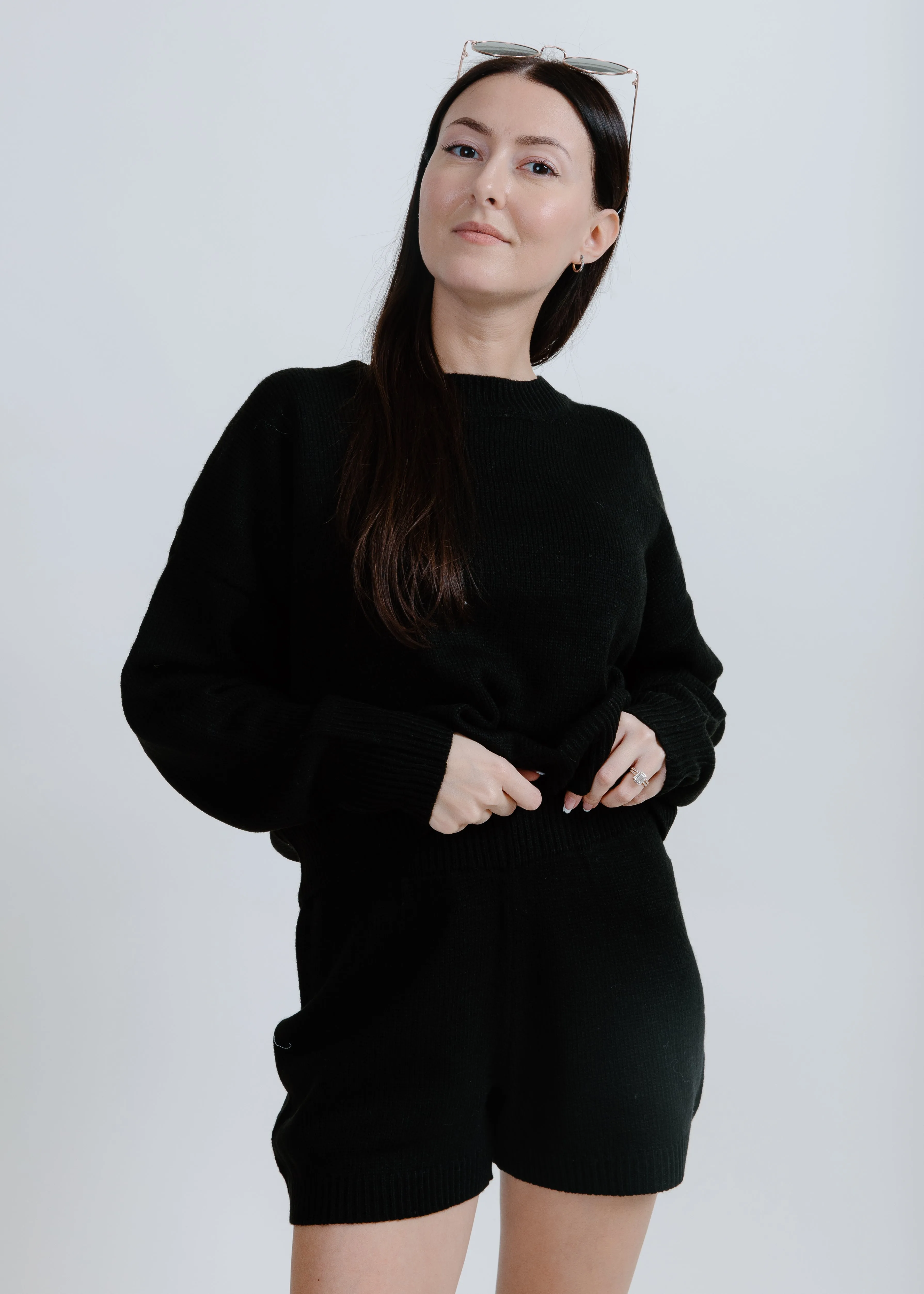 Iris Sweater and Shorts Set - Black sold by Vinnie Louise
