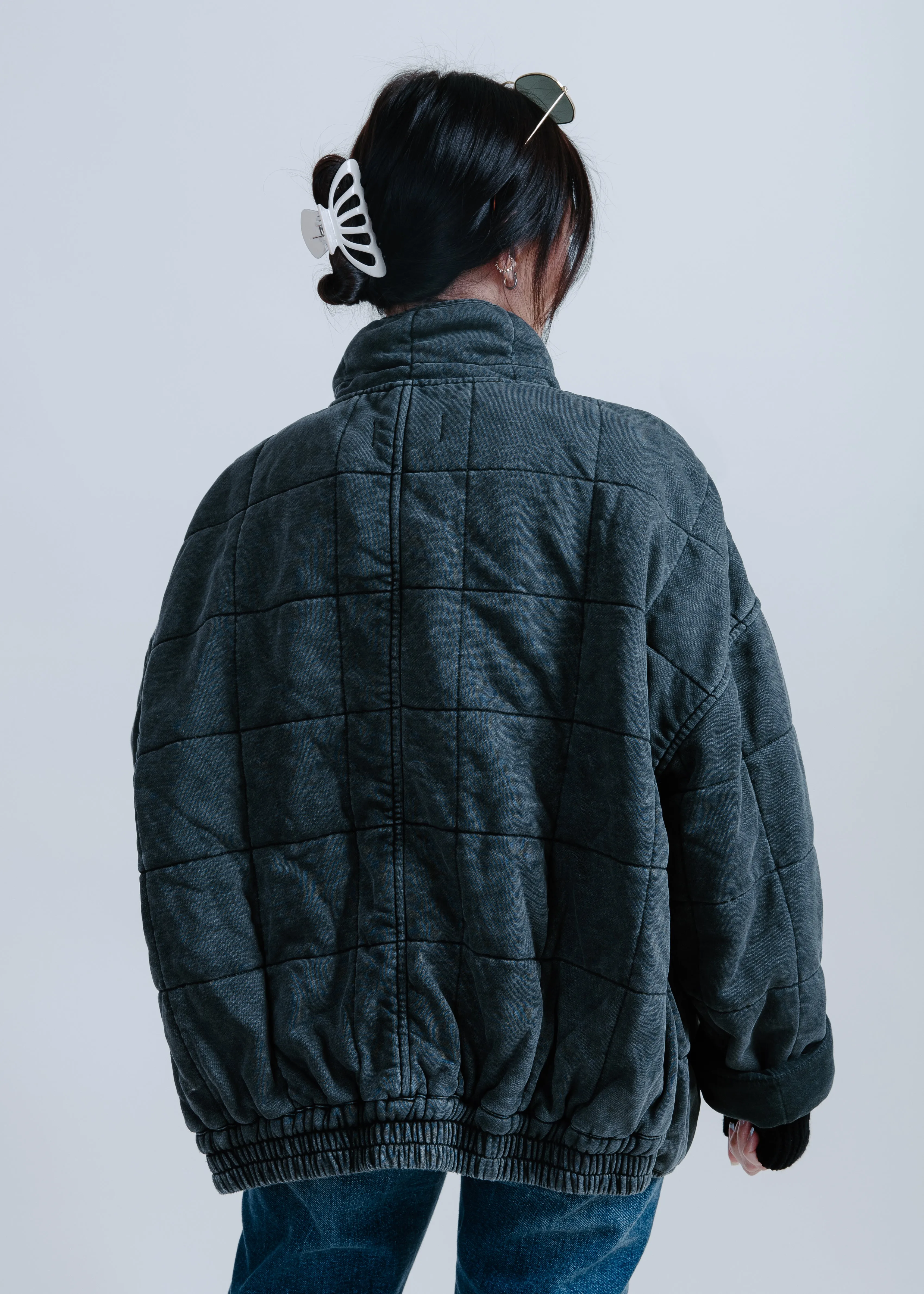 Bobbi Quilted Jacket - Charcoal sold by Vinnie Louise product image thumbnail 3