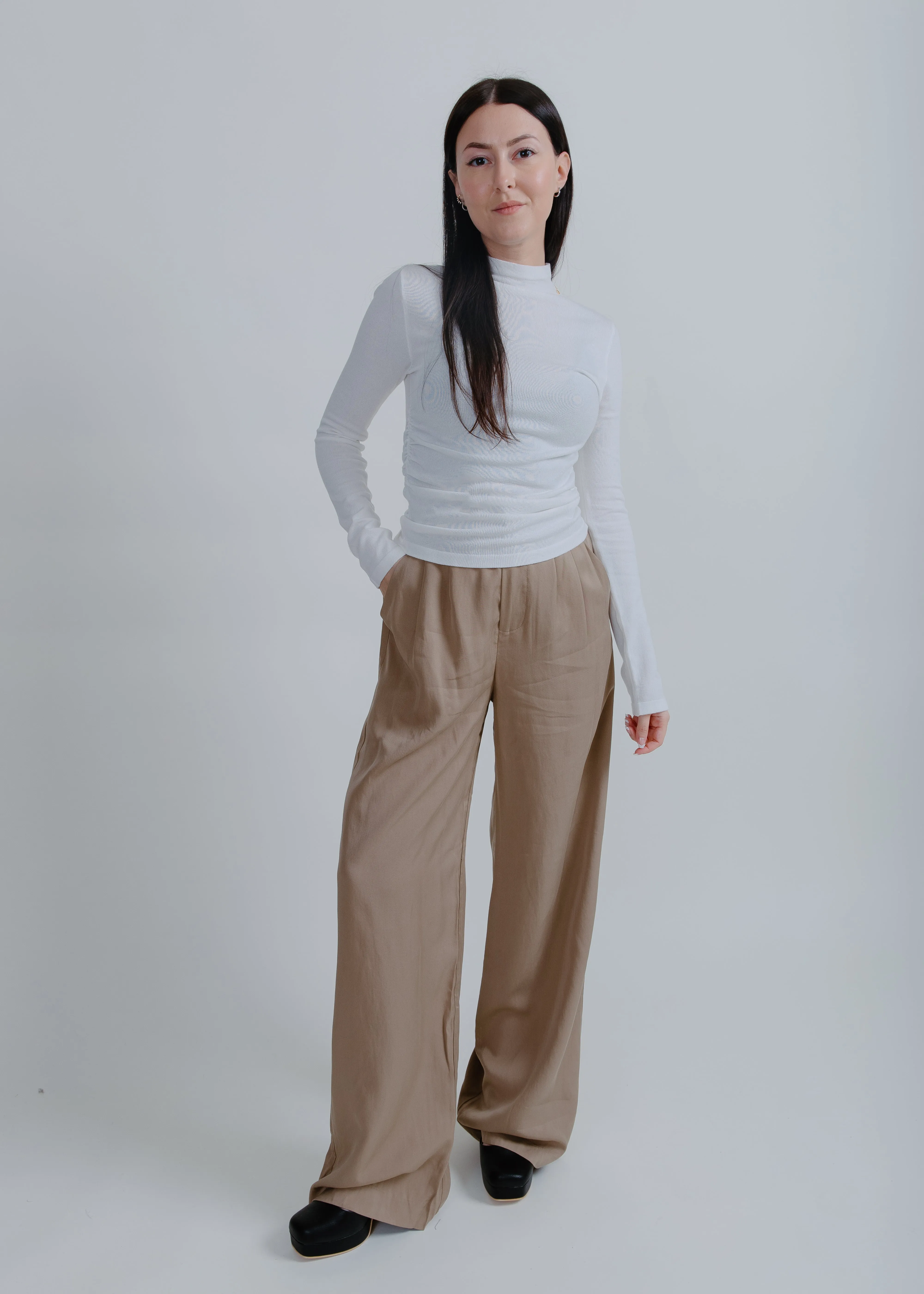 She Means Business Trousers - Khaki sold by Vinnie Louise