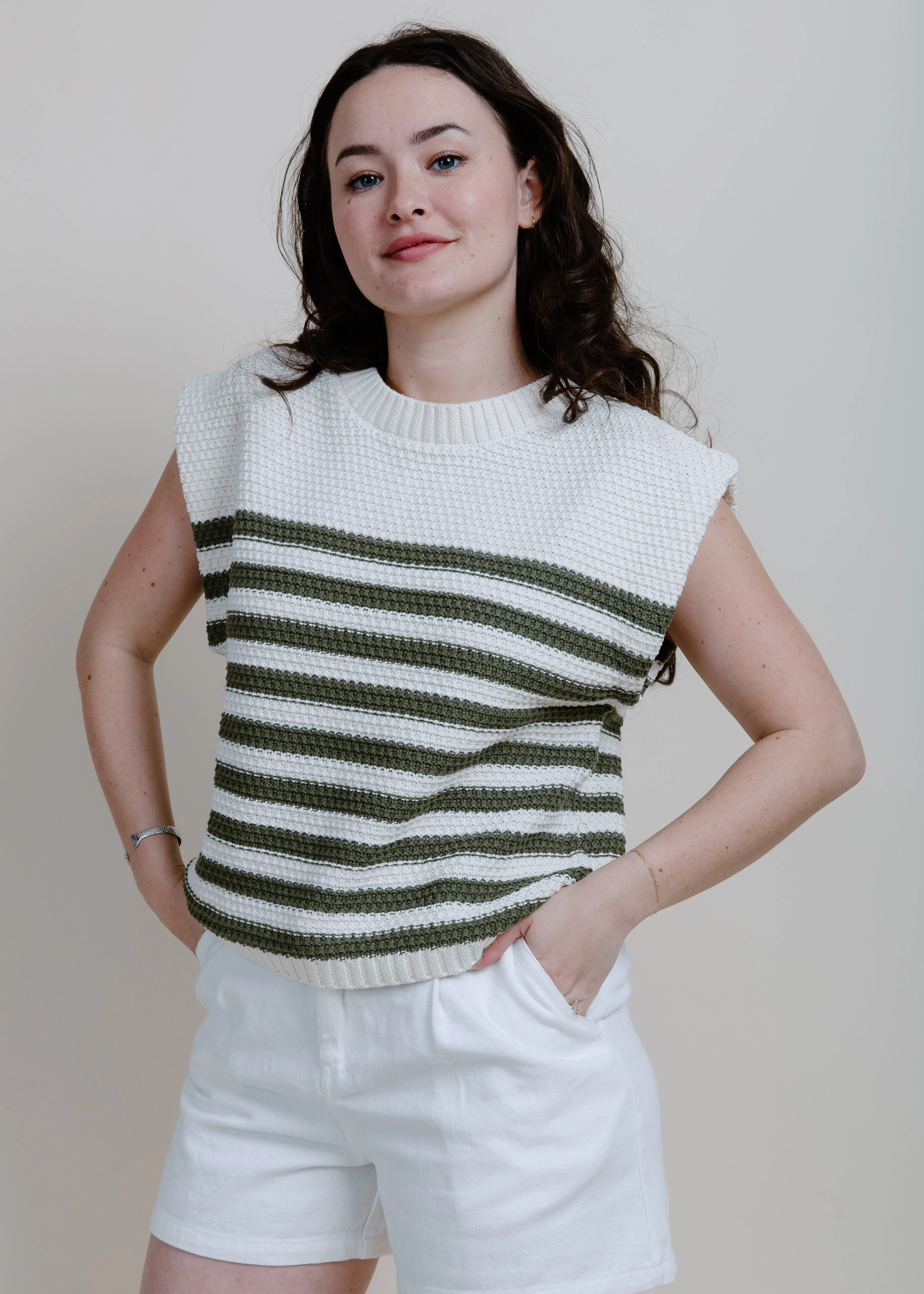 Out Of Sight Striped Sweater - Olive sold by Vinnie Louise product image thumbnail 5