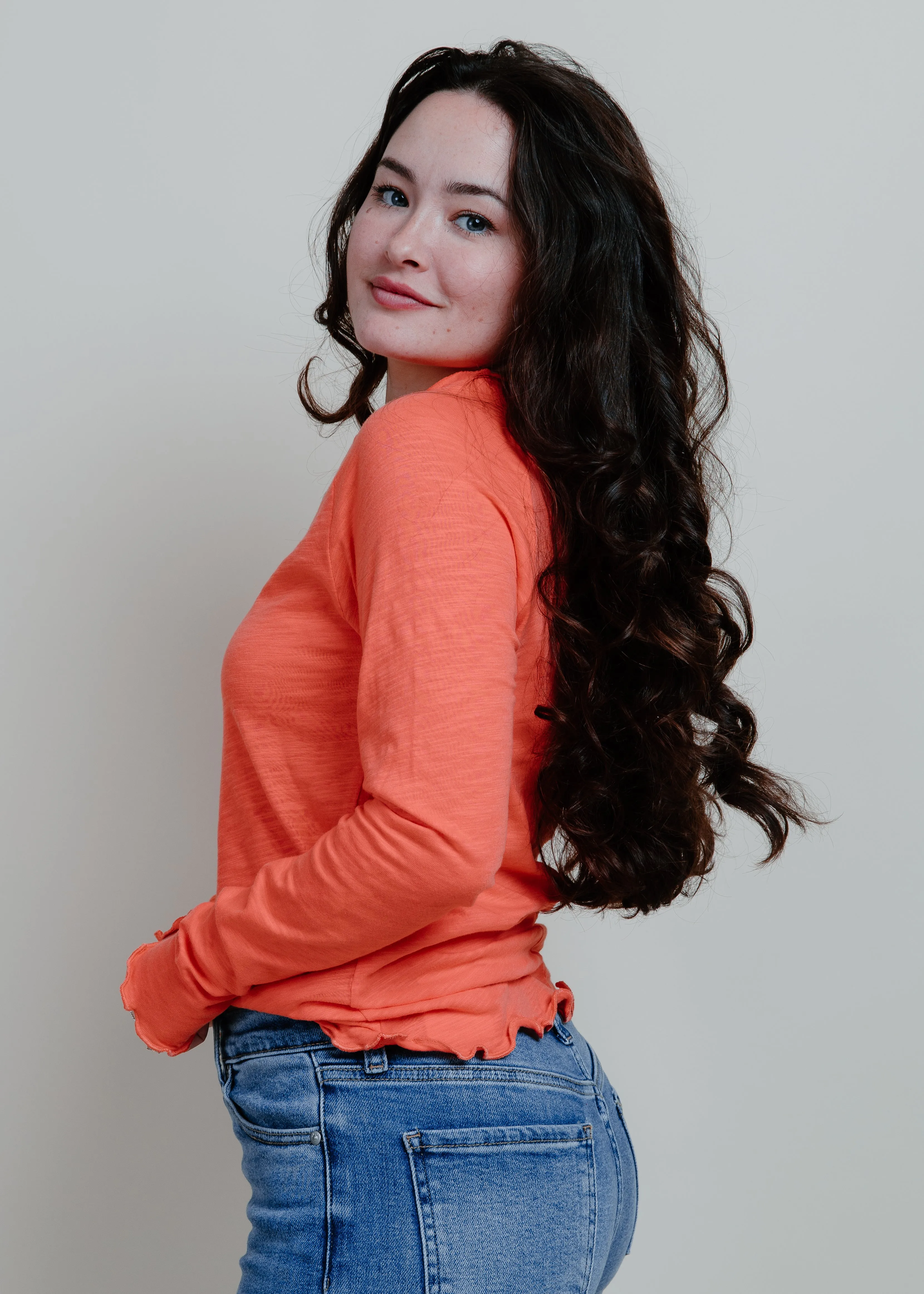 Draper Long Sleeve Top - Coral sold by Vinnie Louise product image thumbnail 2