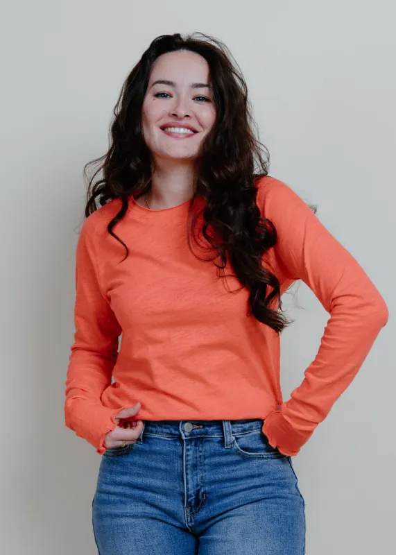 Draper Long Sleeve Top - Coral sold by Vinnie Louise
