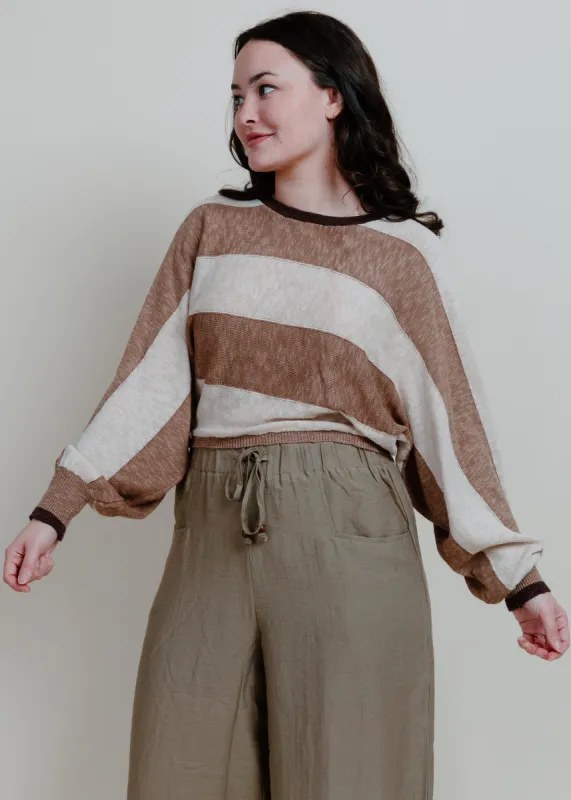 Delanie Striped Top - Coconut Milk sold by Vinnie Louise