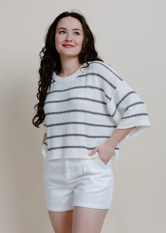 Wrenlee Striped Sweater Black made by Promesa