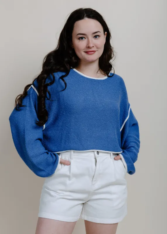 Lora Knit Sweater - Retro Blue sold by Vinnie Louise