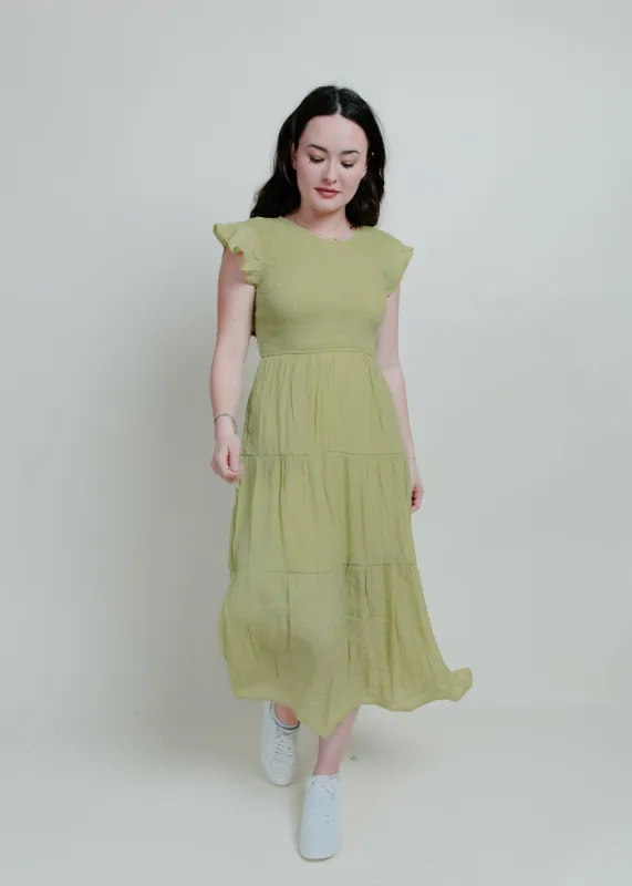 Faye Midi Dress - Lime sold by Vinnie Louise