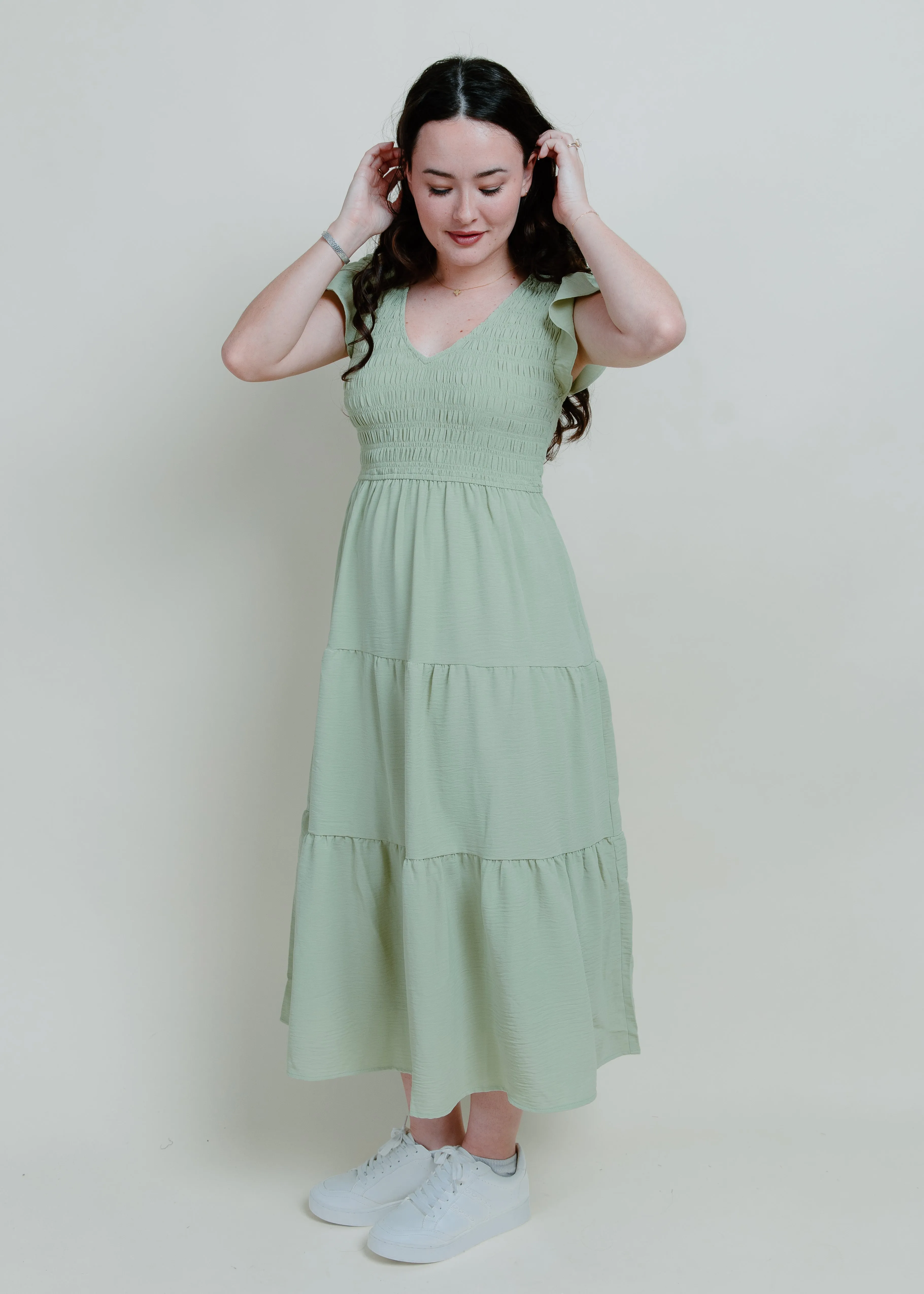 Easy Goes It Maxi Dress - Sage sold by Vinnie Louise
