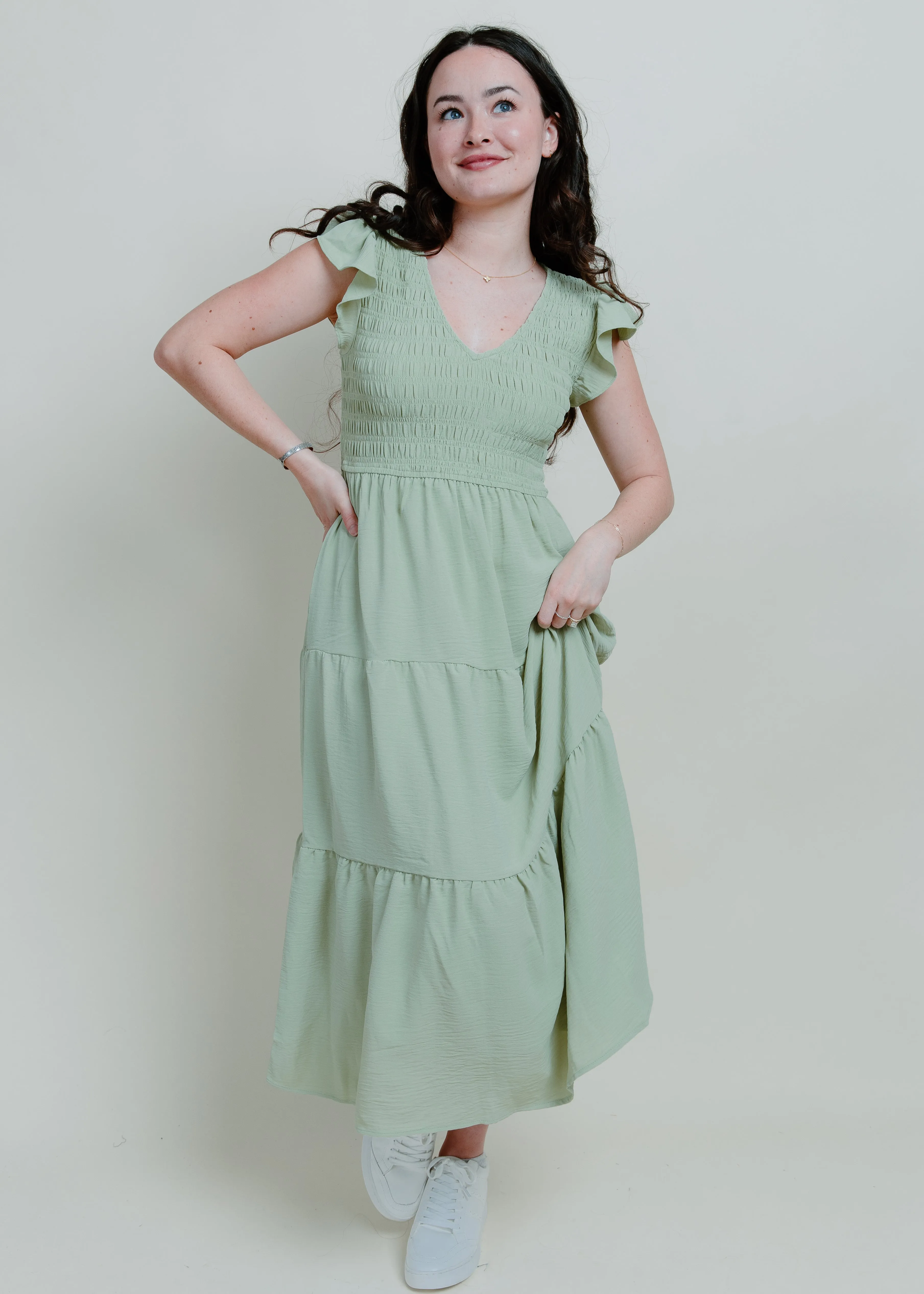 Easy Goes It Maxi Dress - Sage sold by Vinnie Louise product image thumbnail 4