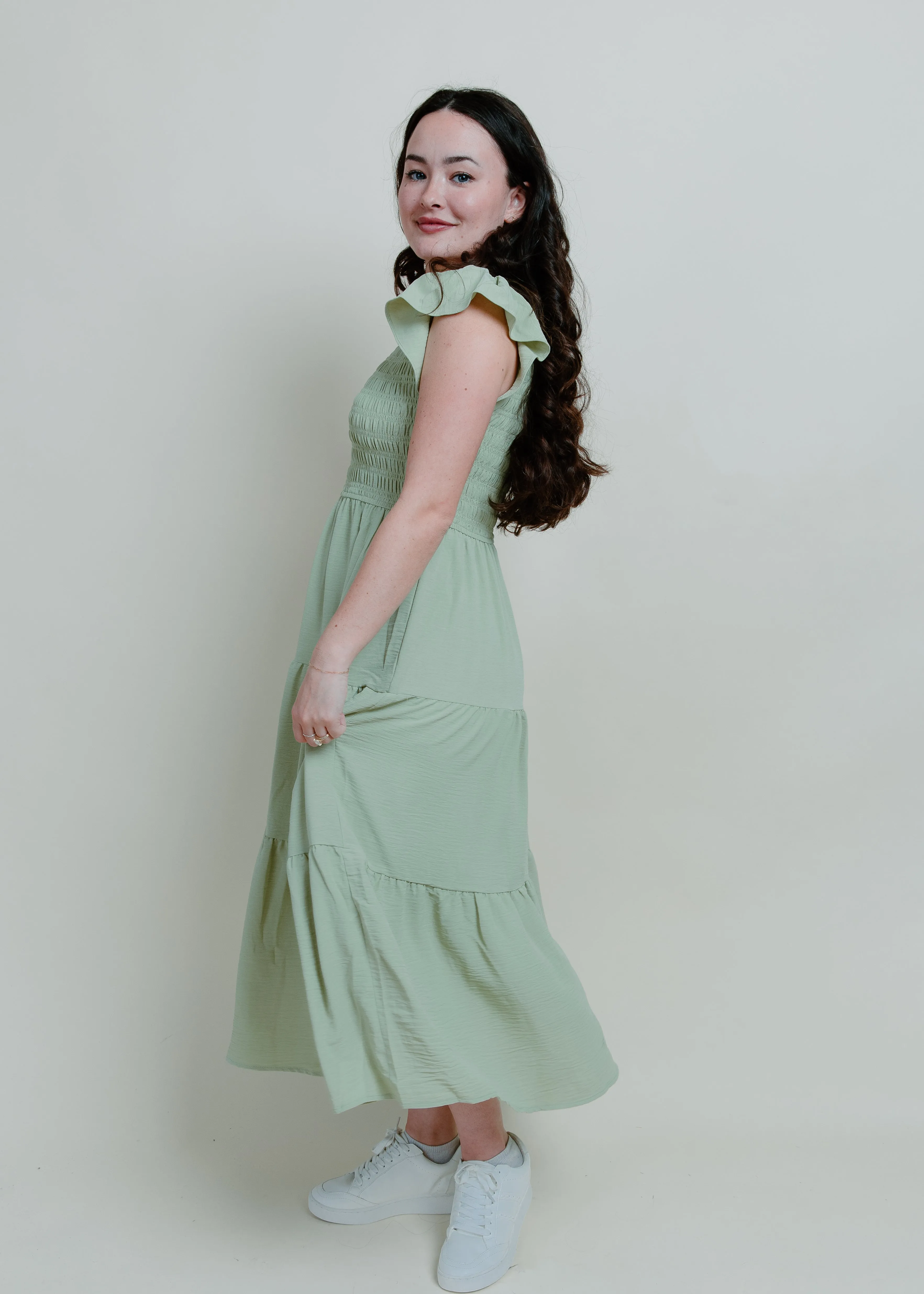 Easy Goes It Maxi Dress - Sage sold by Vinnie Louise product image thumbnail 3