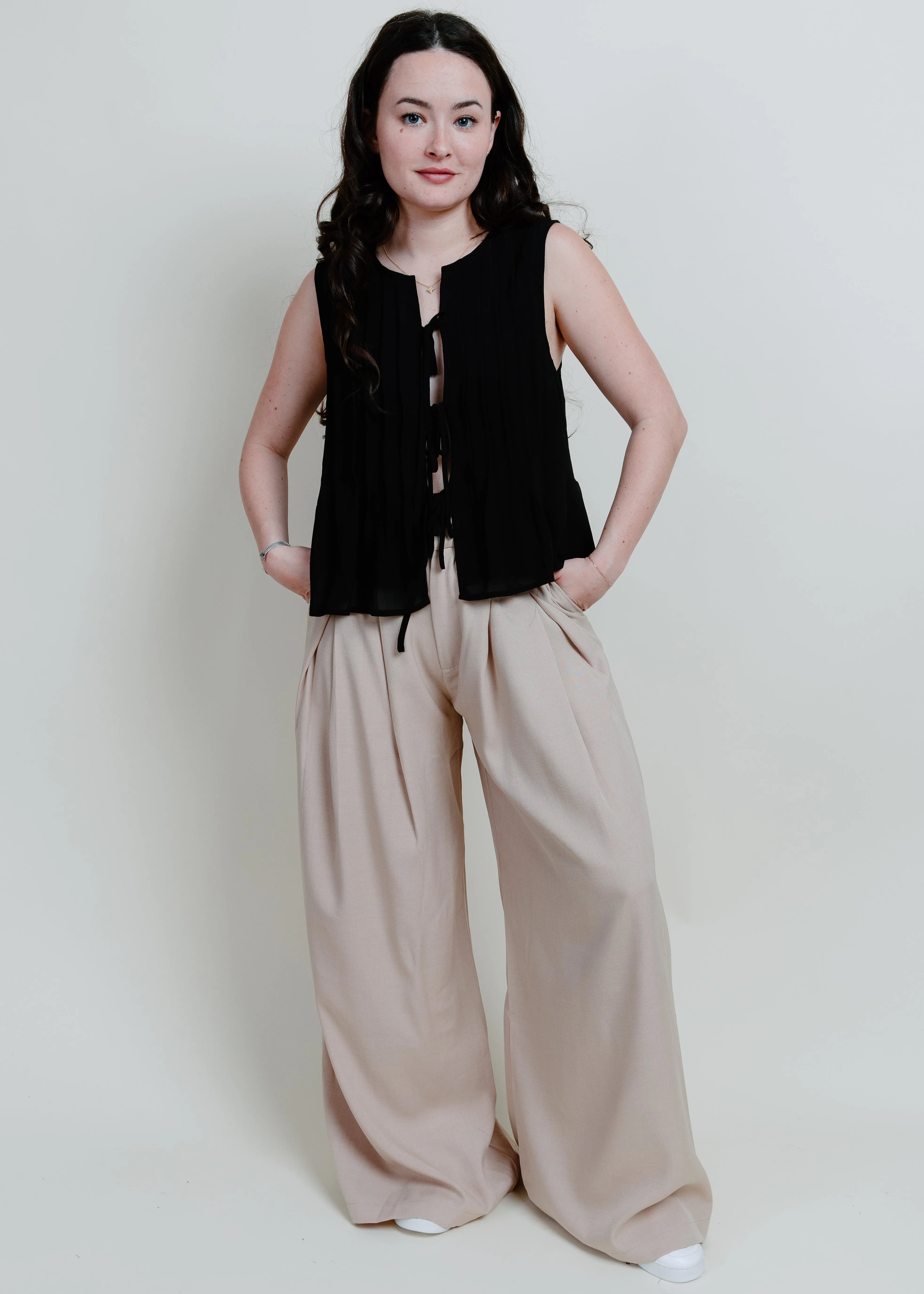 First Class Tie Top - Black sold by Vinnie Louise