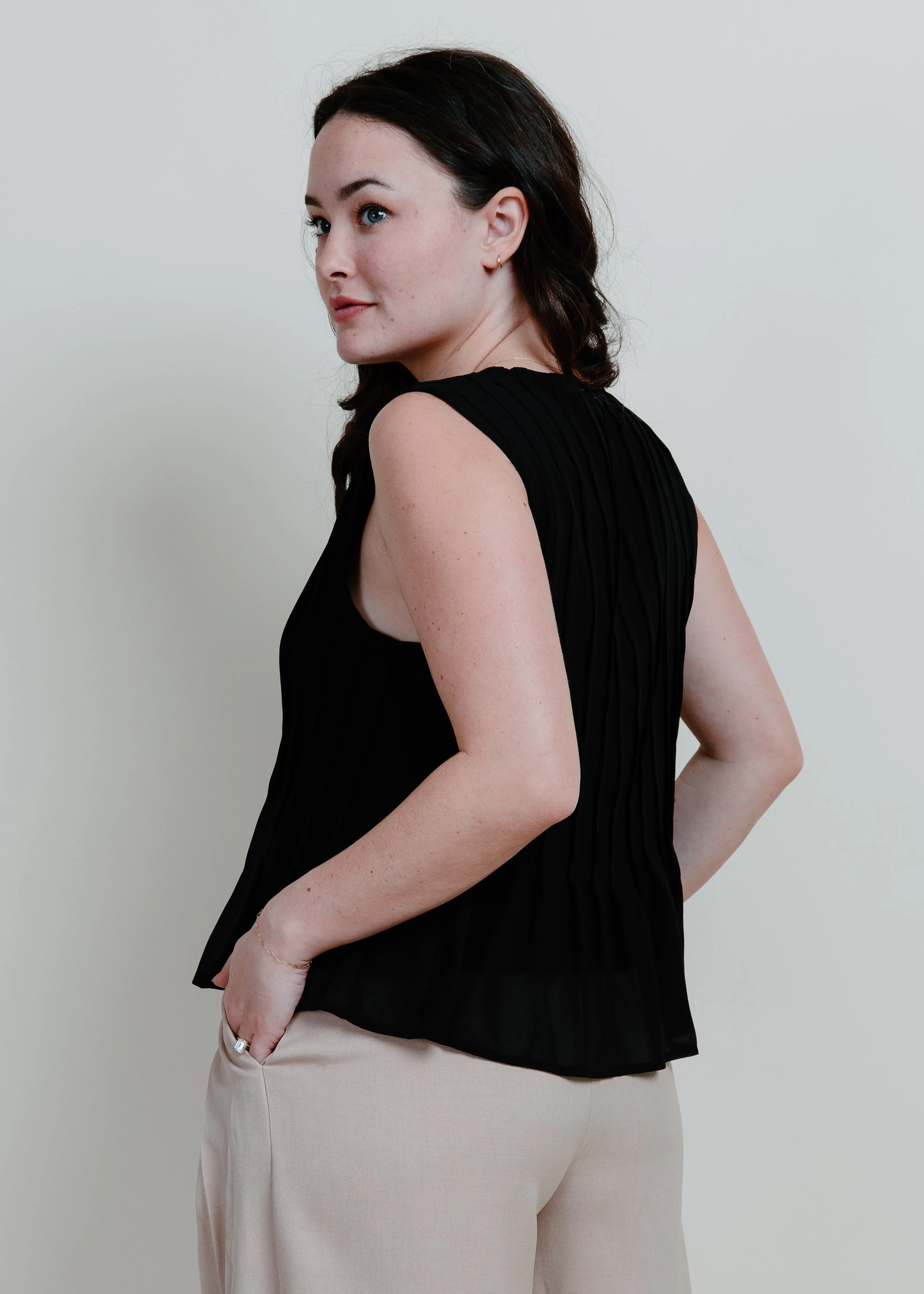 First Class Tie Top - Black sold by Vinnie Louise product image thumbnail 5